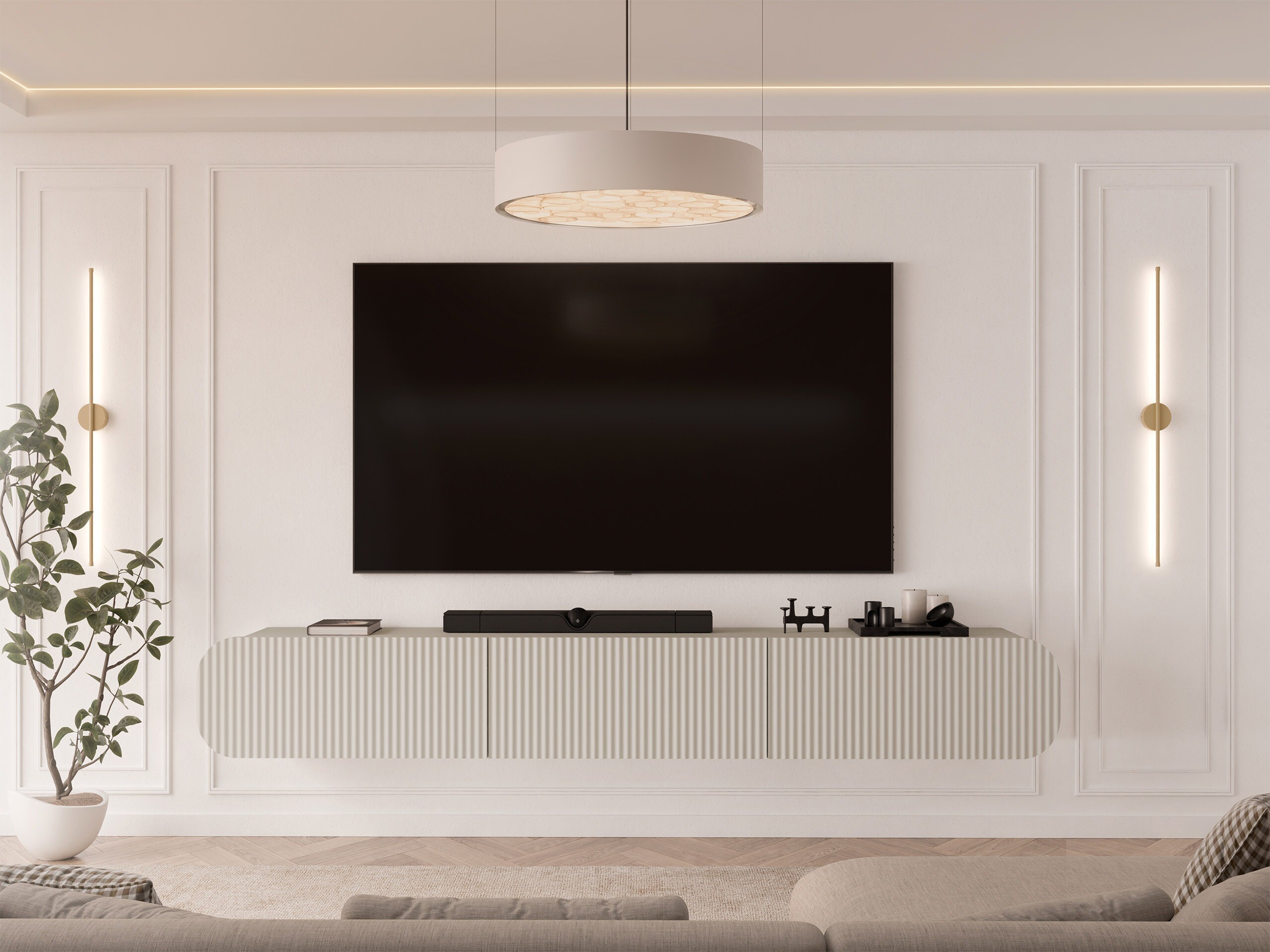 Meuble TV Comfivo Amorus (Beige)