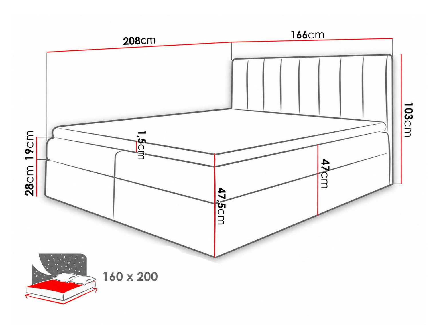 Lit boxspring Culina (Soft 017 + Ikar 09)