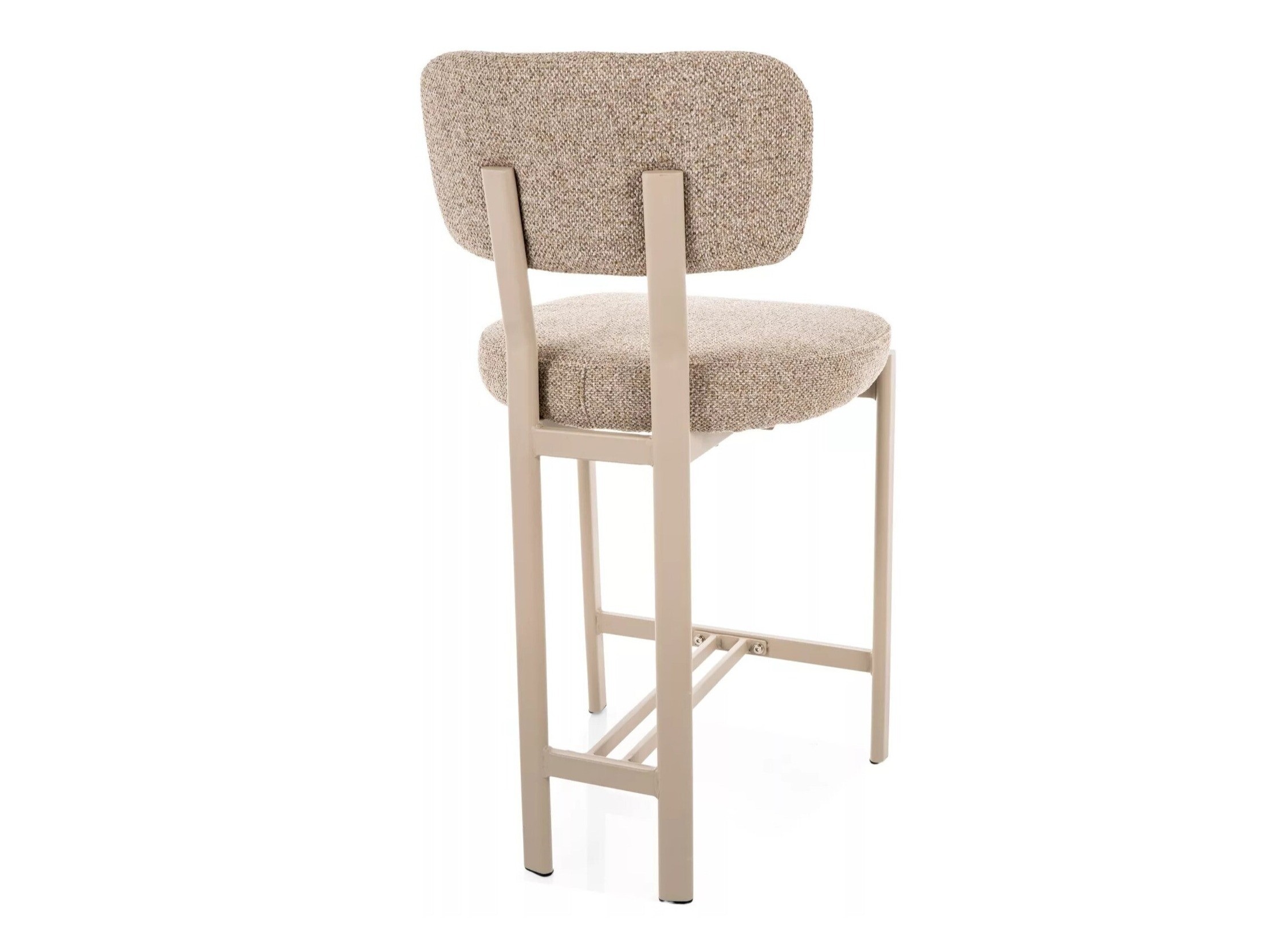 Chaise de bar mi-hauteur Detroit 956 (Brun clair + Cachemire)