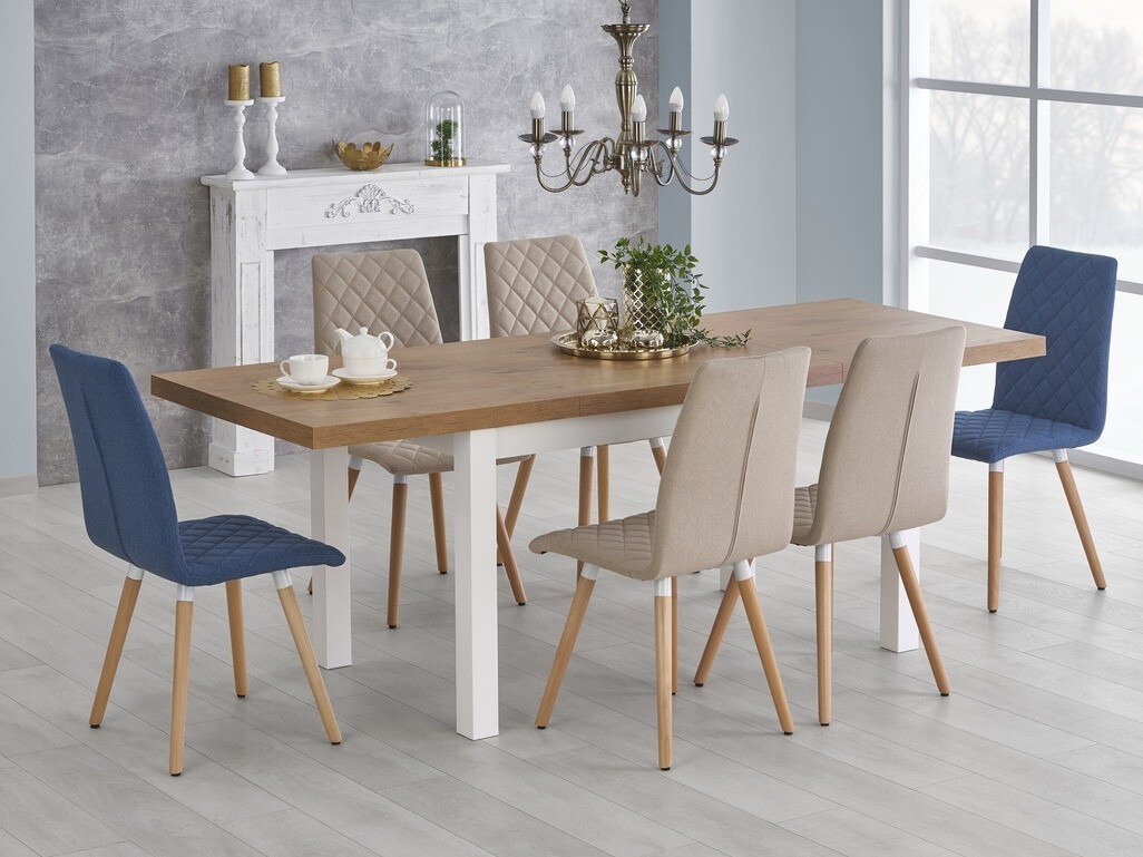 Table Houston 559 (Chêne lancelot + Blanc)