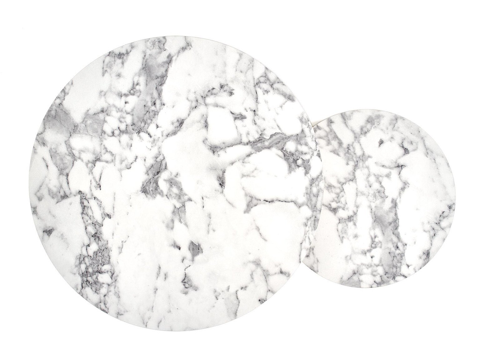 Ensemble tables basses Houston 2213 (Marbre blanc + Doré)