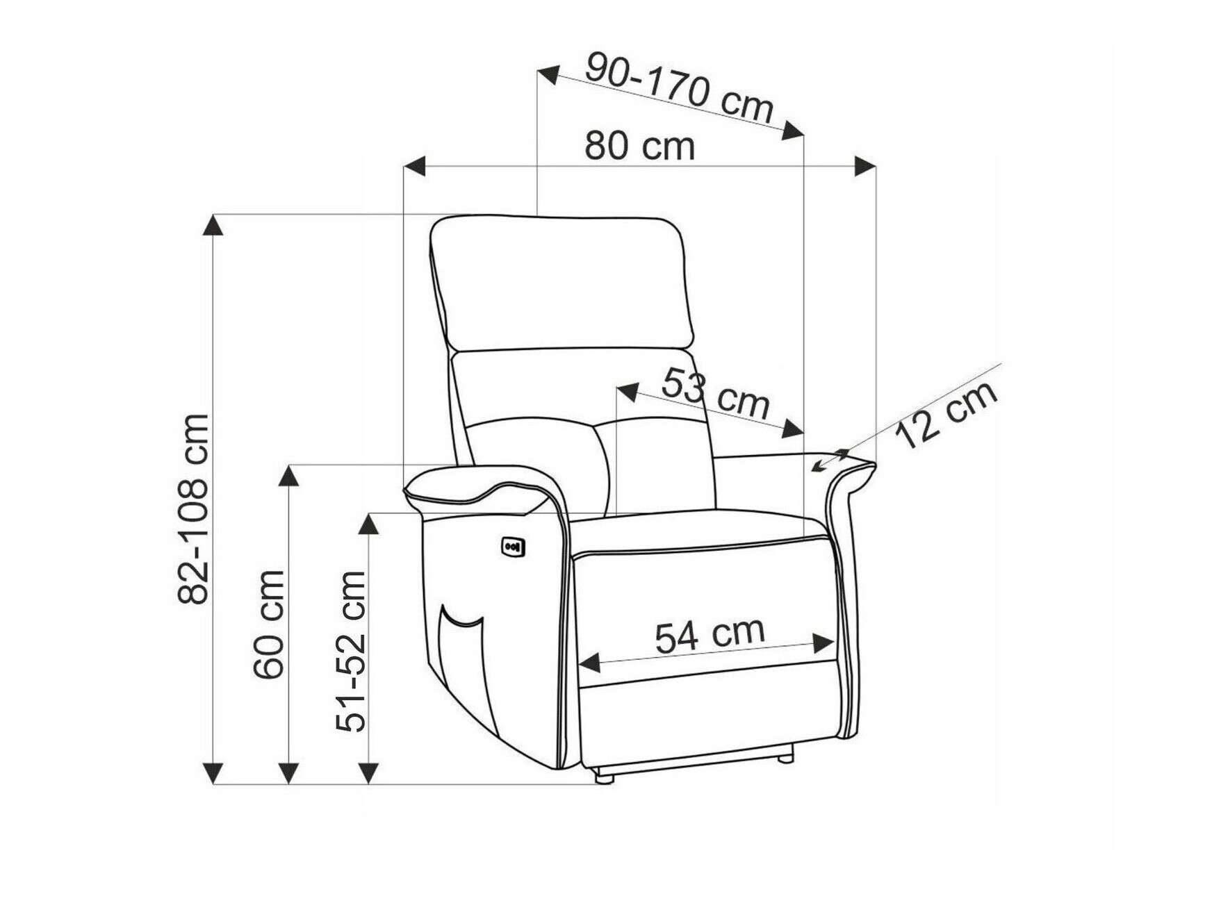 Fauteuil inclinable Houston 1543 (Bluvel 14)