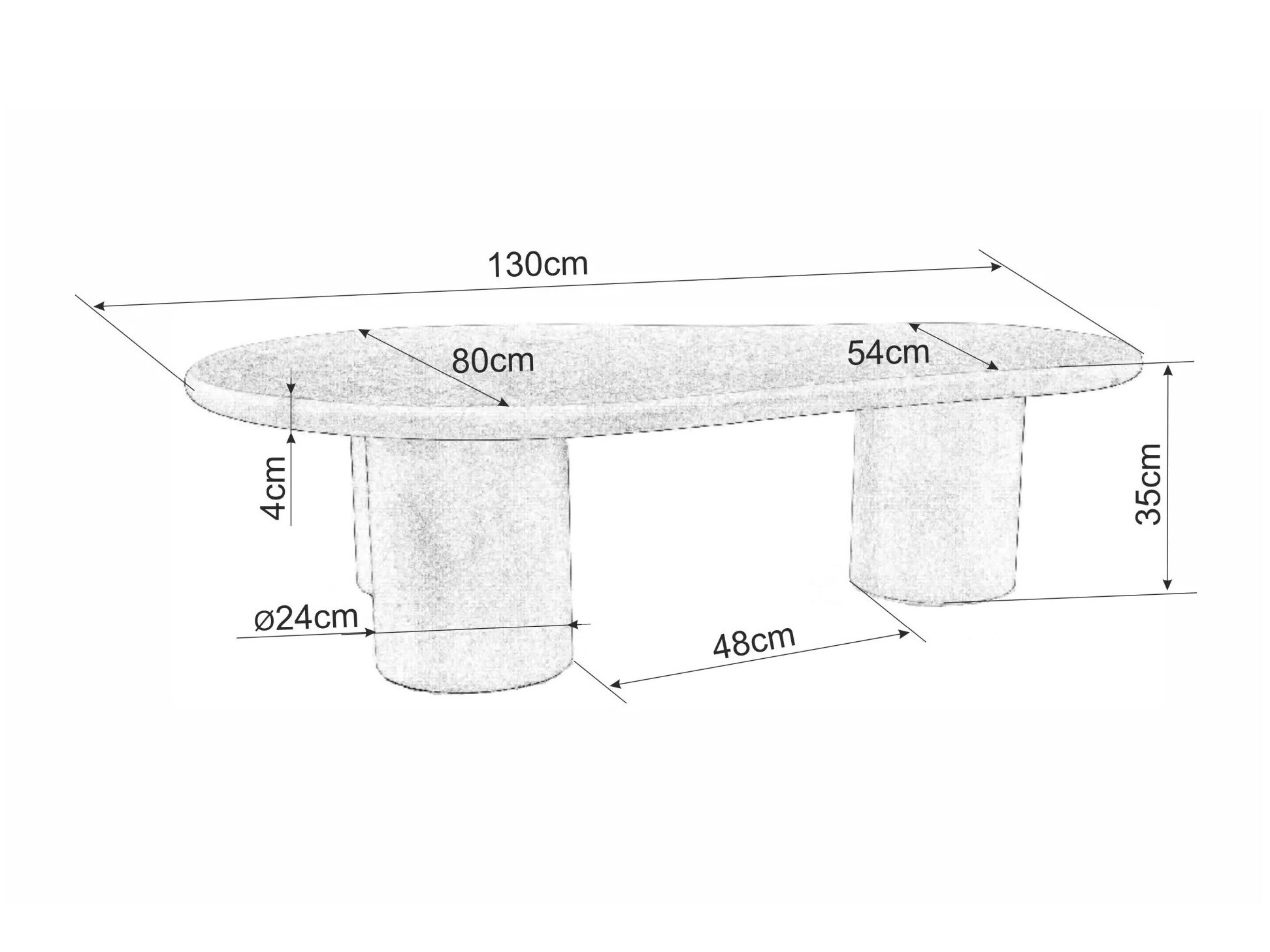 Table basse Detroit 1060 (Gris clair)