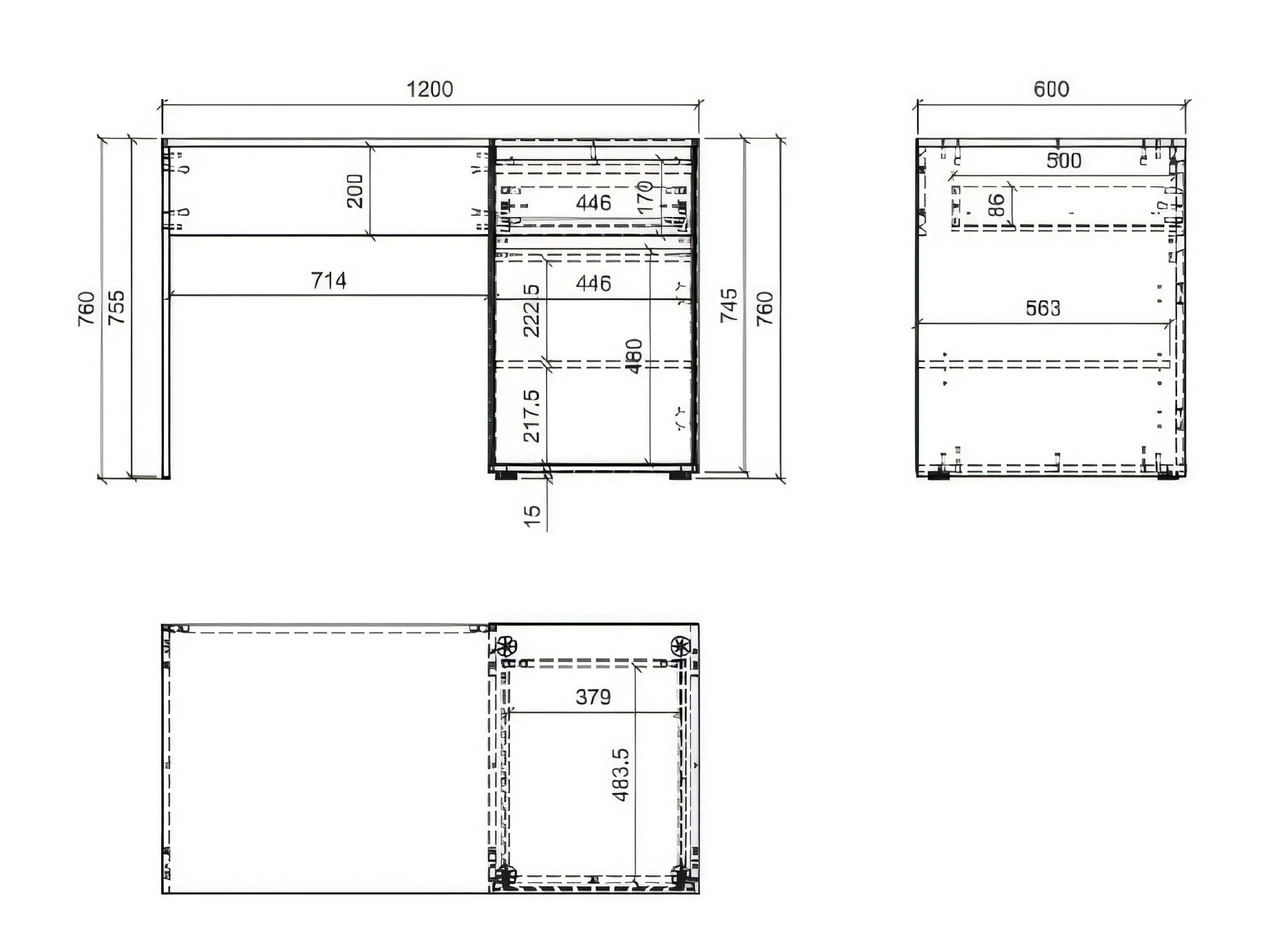 Ensemble de bureau à domicile Elbteni 112