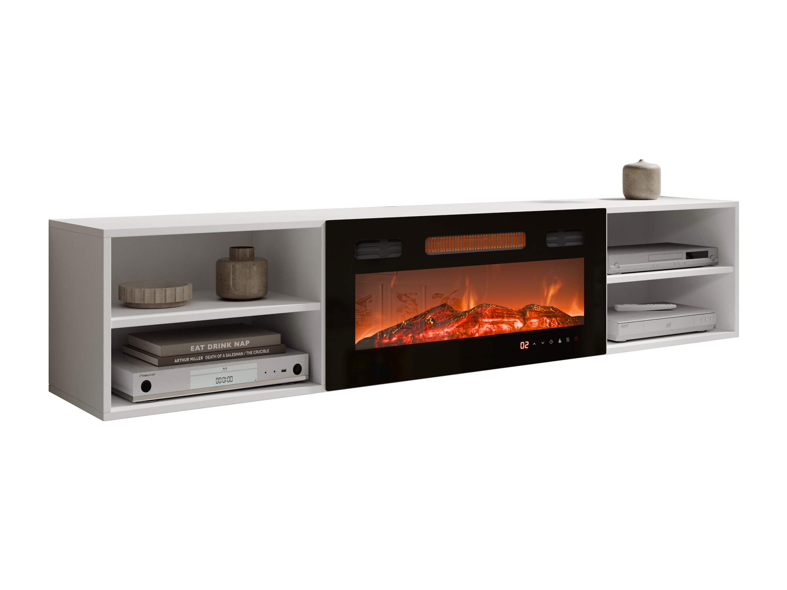 Meuble TV Charlotte 190 (Blanc + Noir)