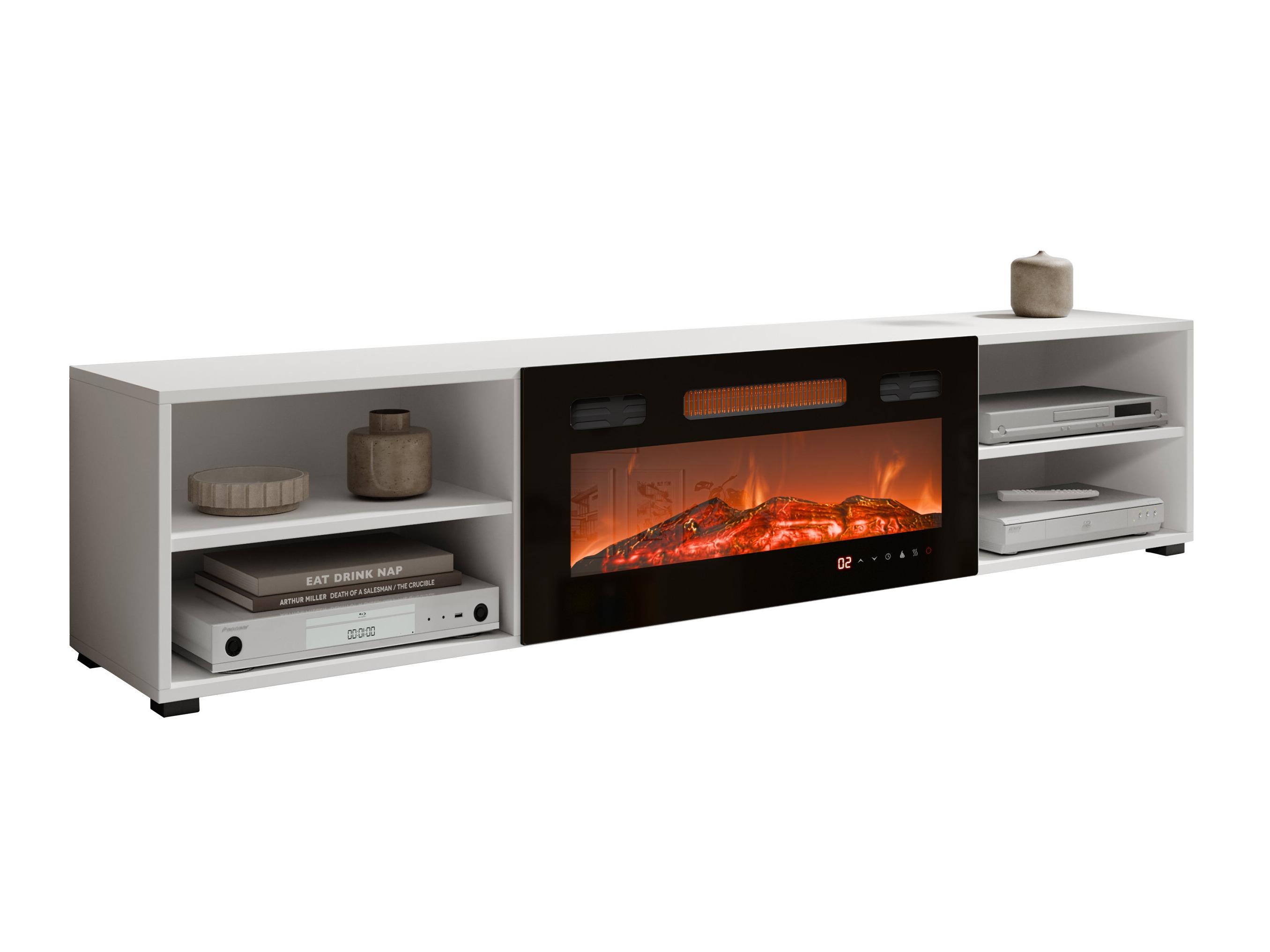 Meuble TV Charlotte 190 (Blanc + Noir)