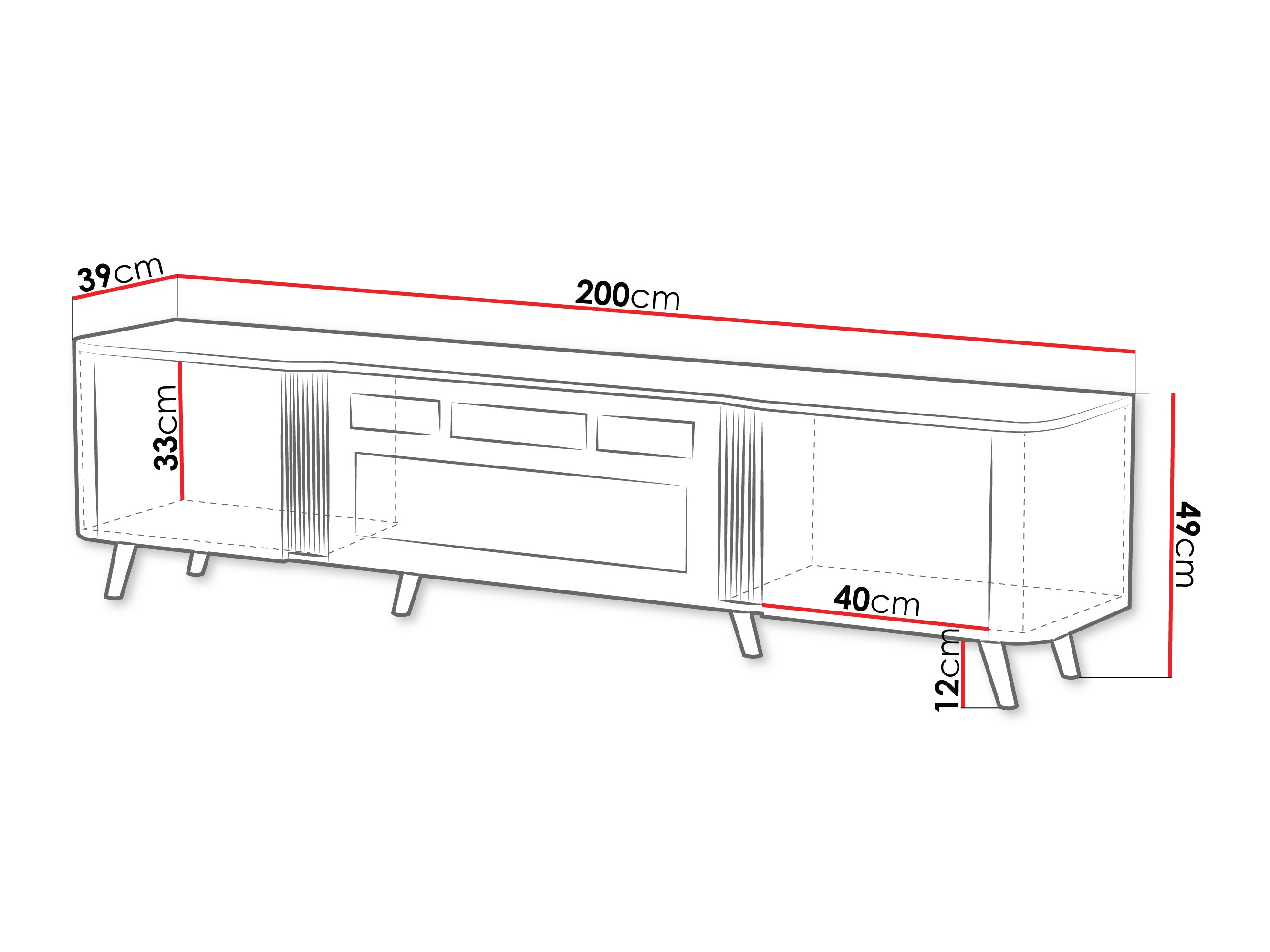 Meuble TV Modus (Cachemire + Noir)