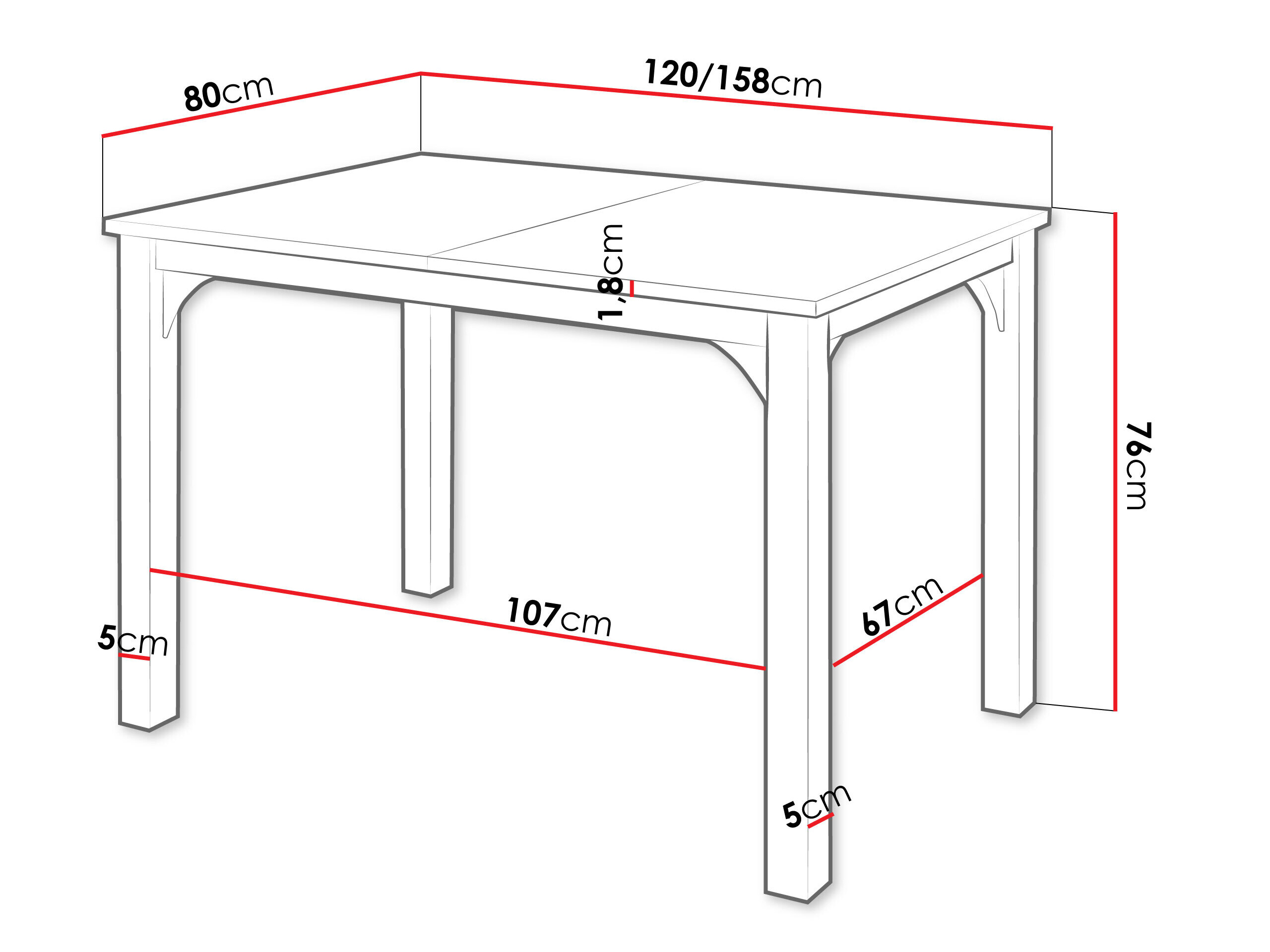 Table Oswego 135 (Graphite + Noir)