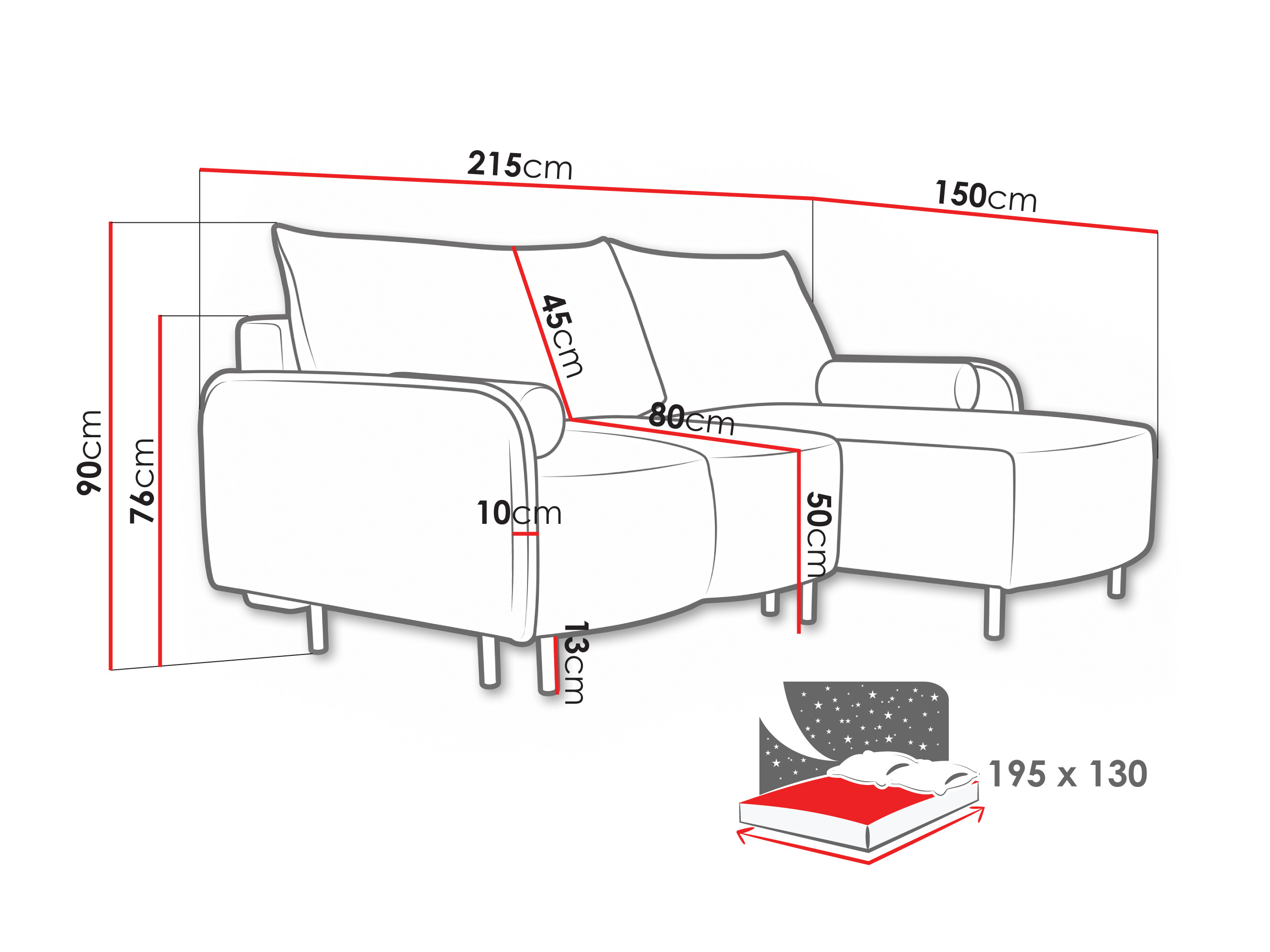 Canapé d'angle Lufkin 157 (Gerra 65)
