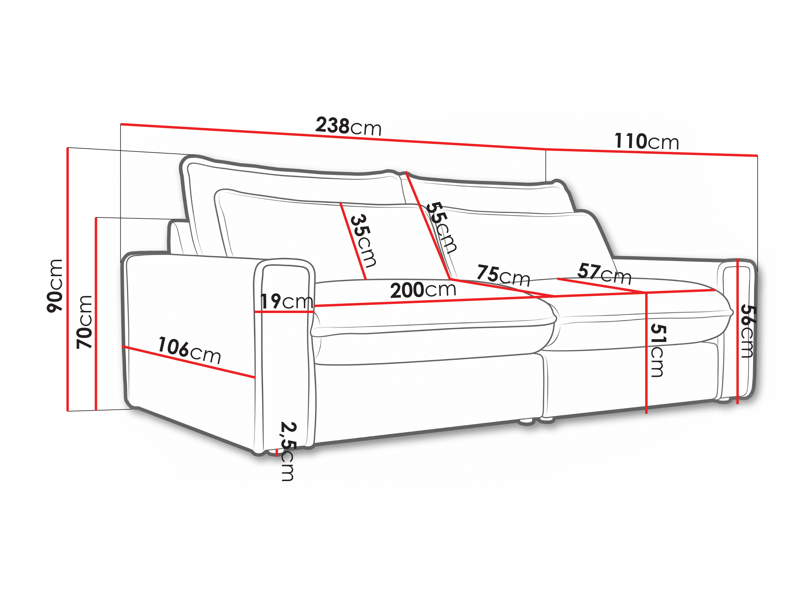 Canapé Lufkin 161 (Lincoln 09)