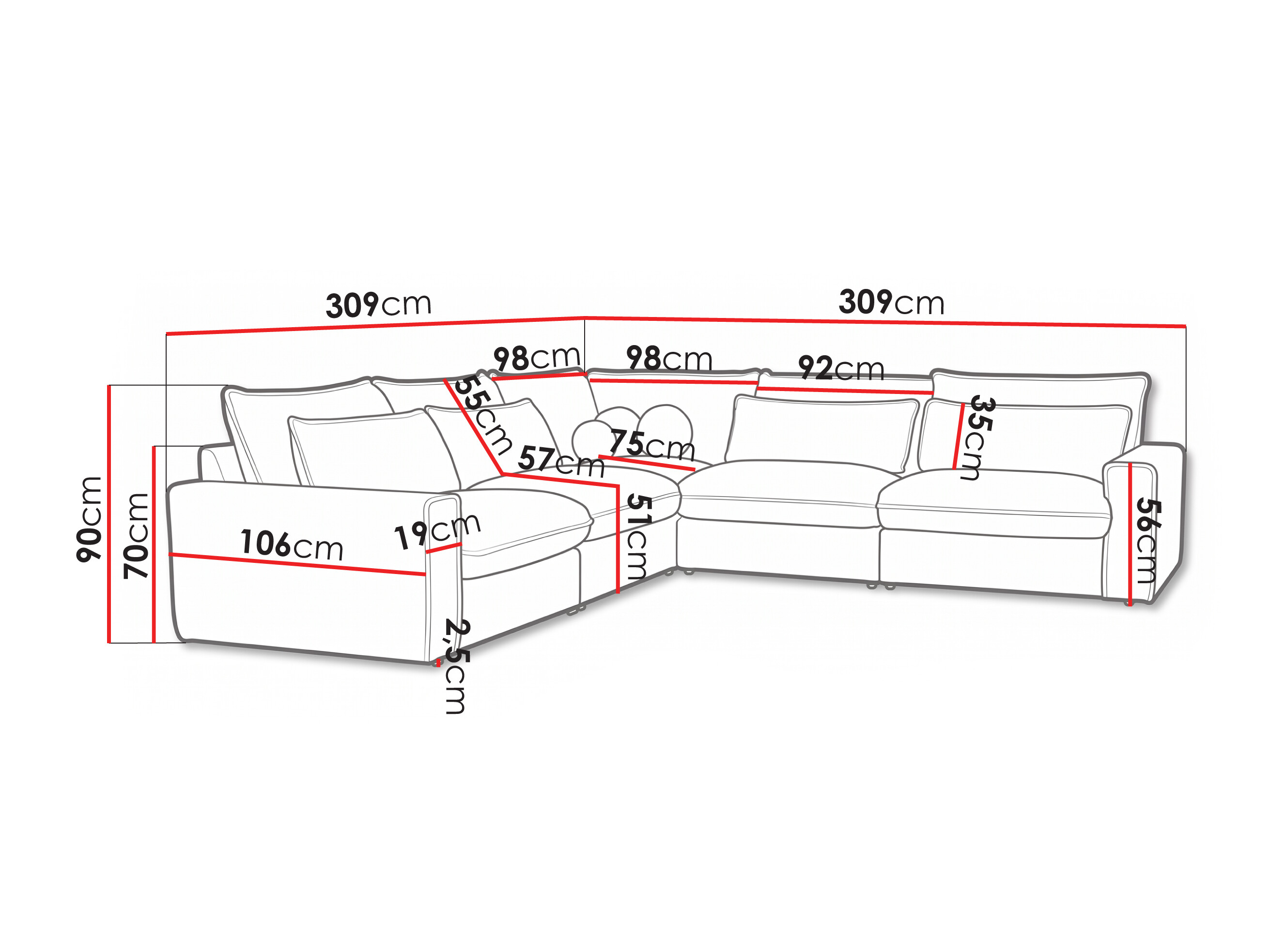 Canapé d'angle Lufkin 162 (Poso 02)
