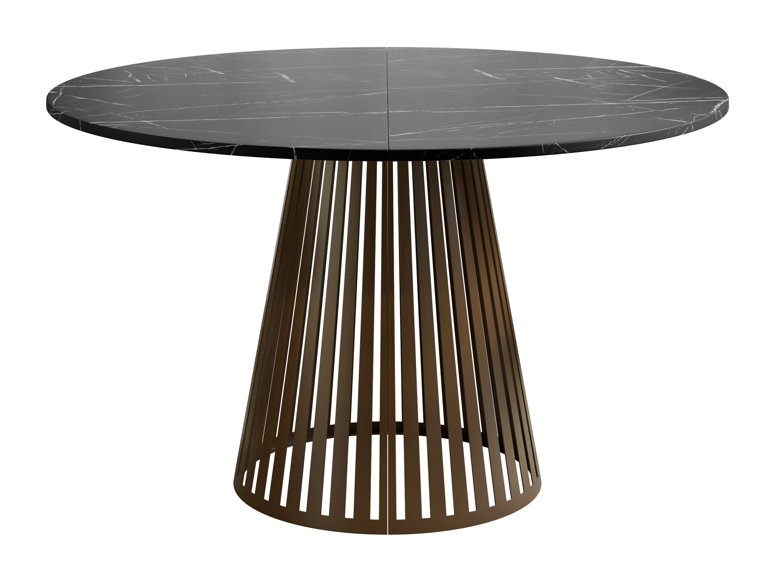 Table Prudentia (Noir Marbre + Marron)