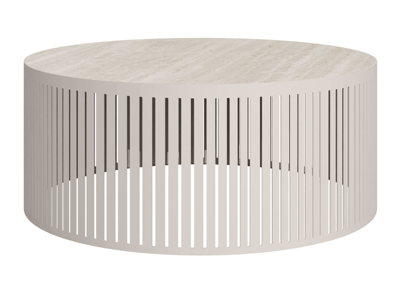 Table basse Prunis I (Travertin clair + Cachemire)