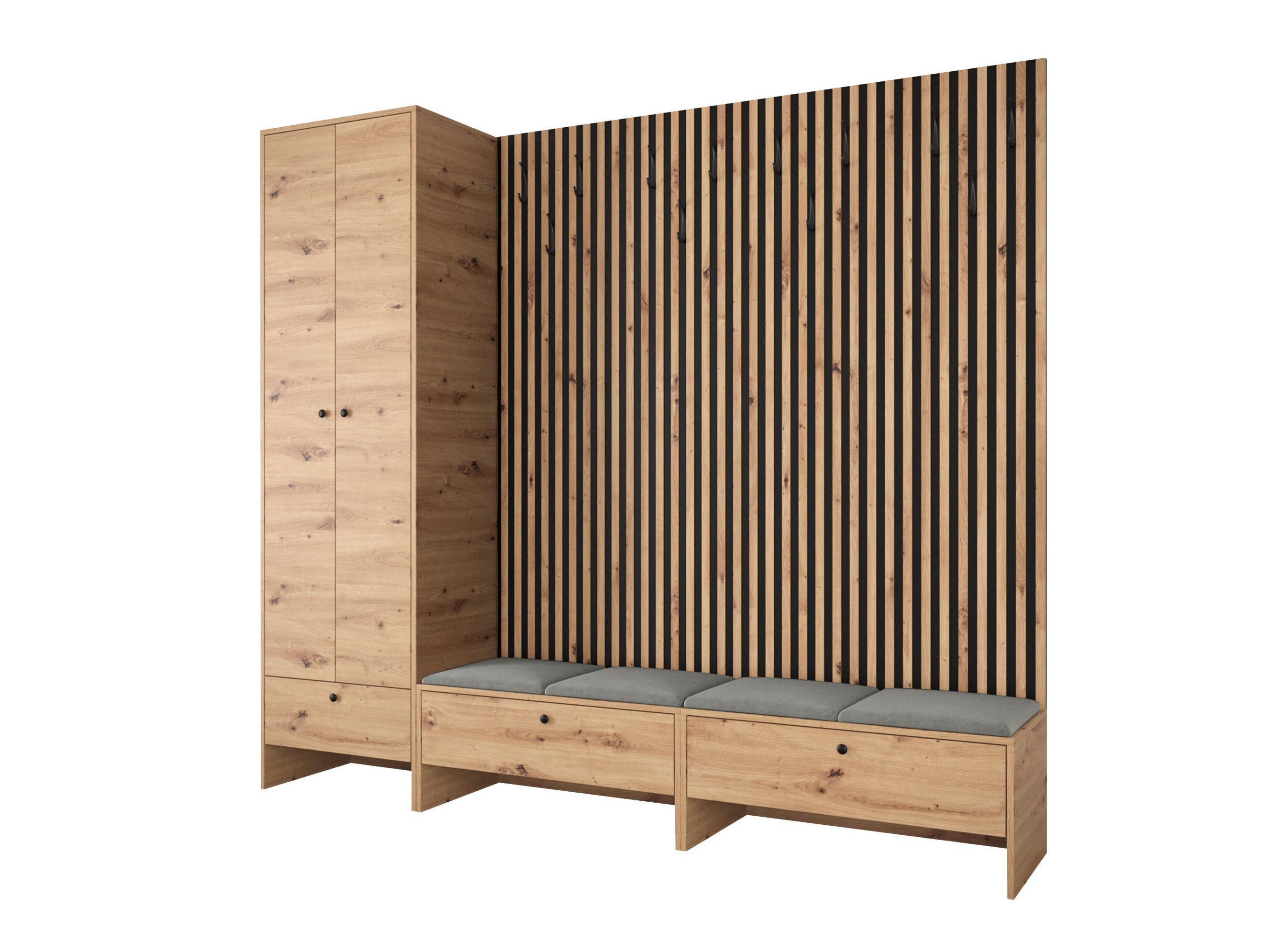 Ensemble de meubles d’entrée Donio VI (Chêne Artisan + Polo 894)