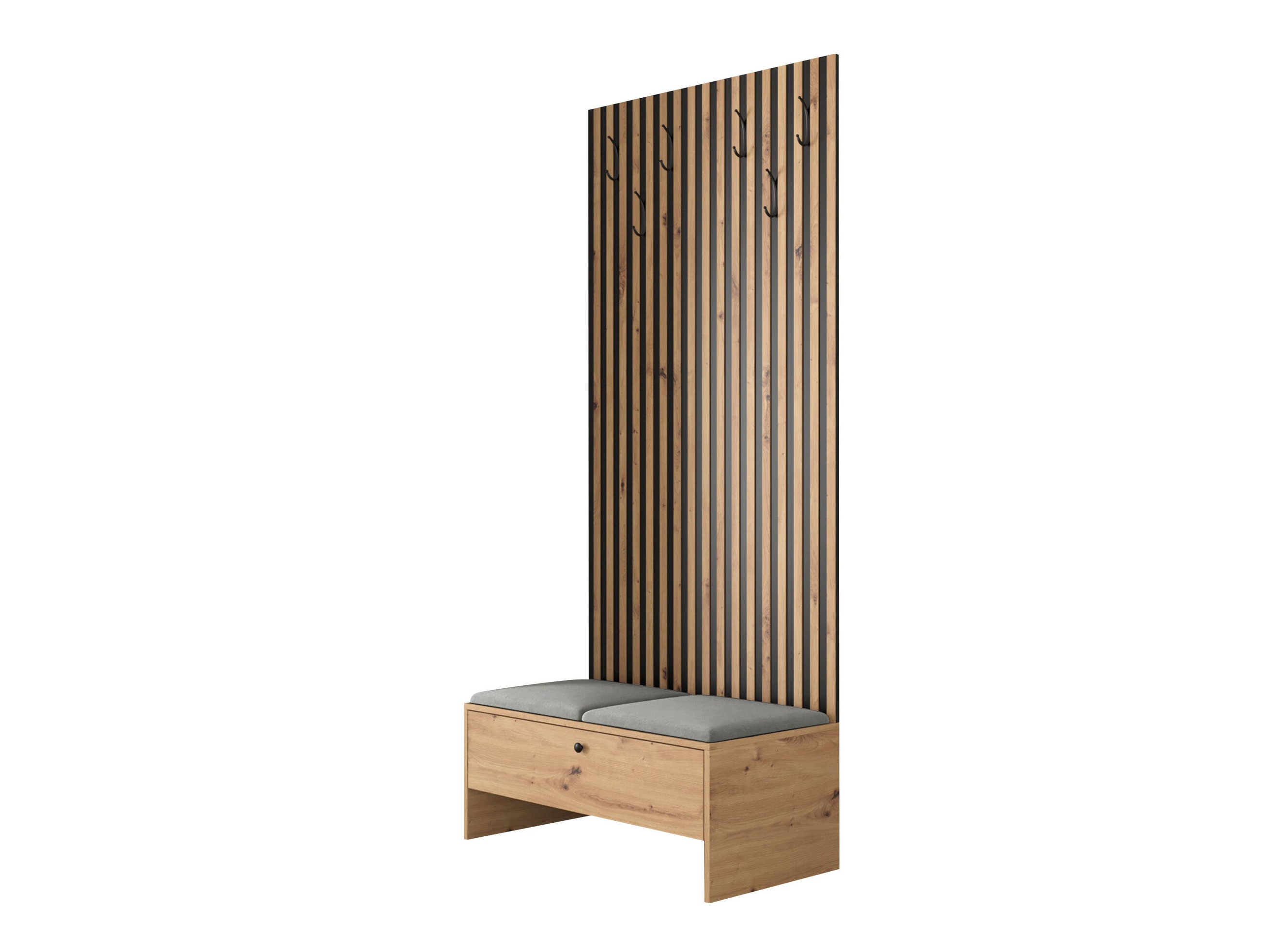 Meuble d'entrée Donio IV (Chêne Artisan + Polo 894)