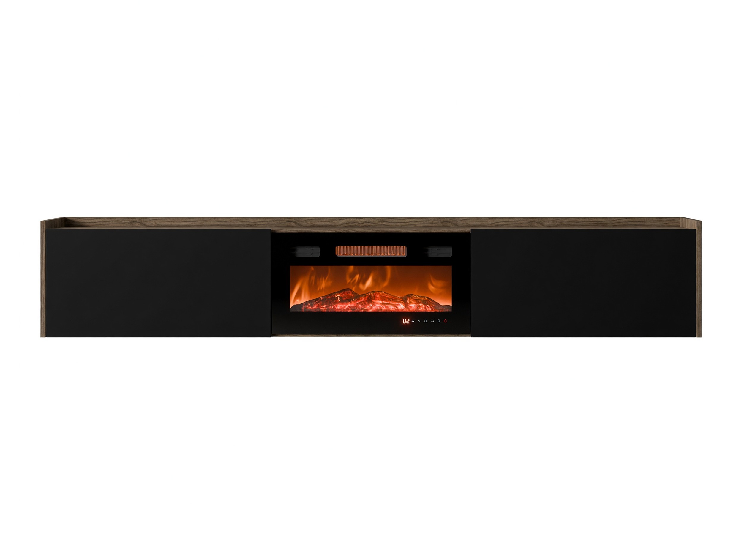 Meuble TV Charlotte 215 (Noir + Noyer)