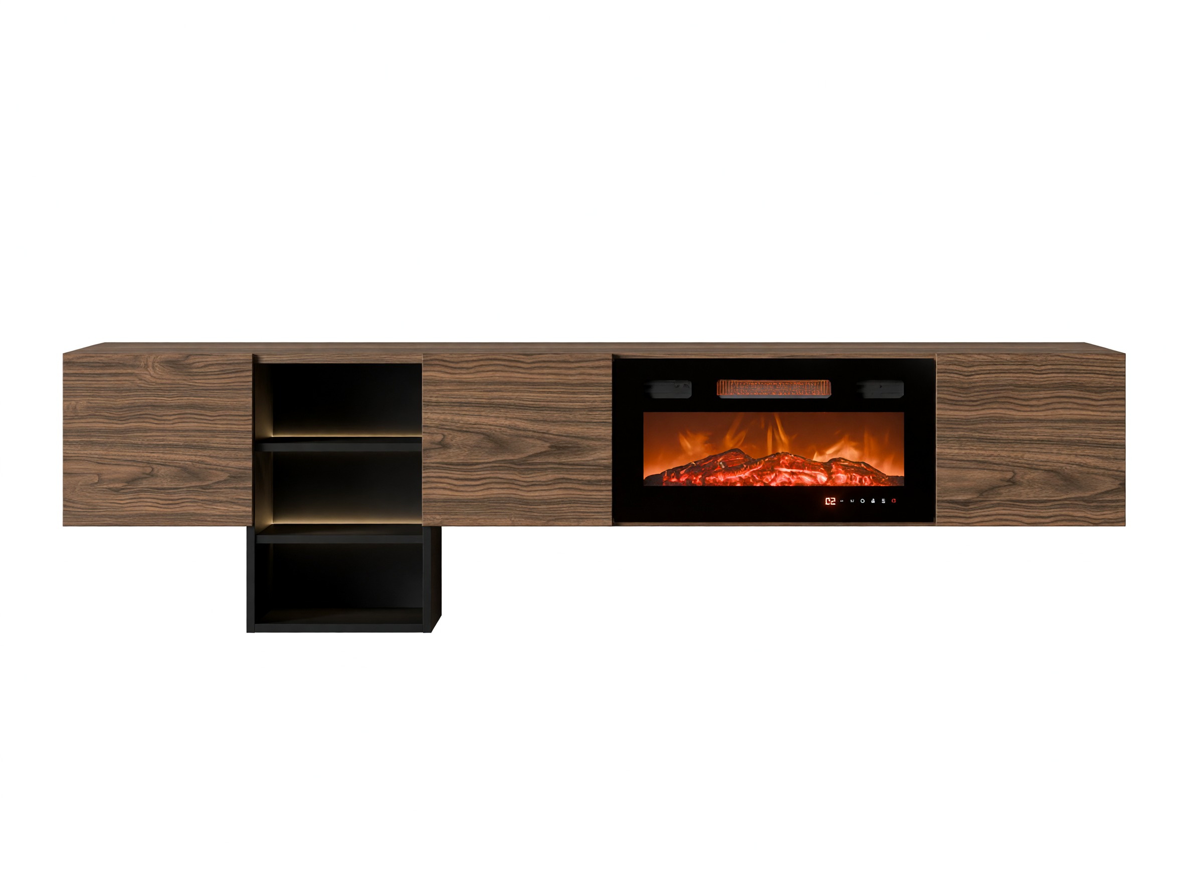 Meuble TV Charlotte 218 (Noyer + Noir)