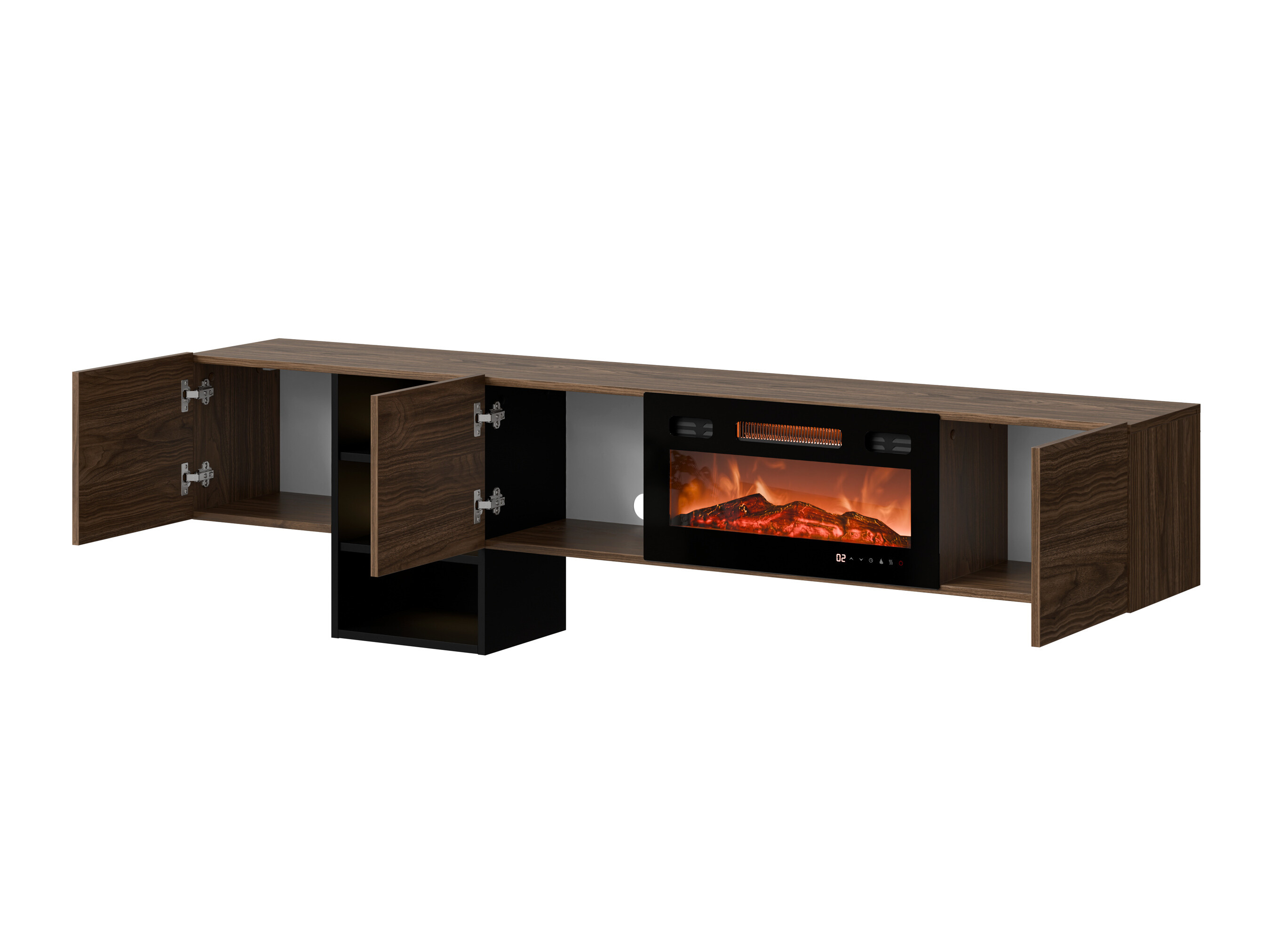 Meuble TV Charlotte 218 (Noyer + Noir)