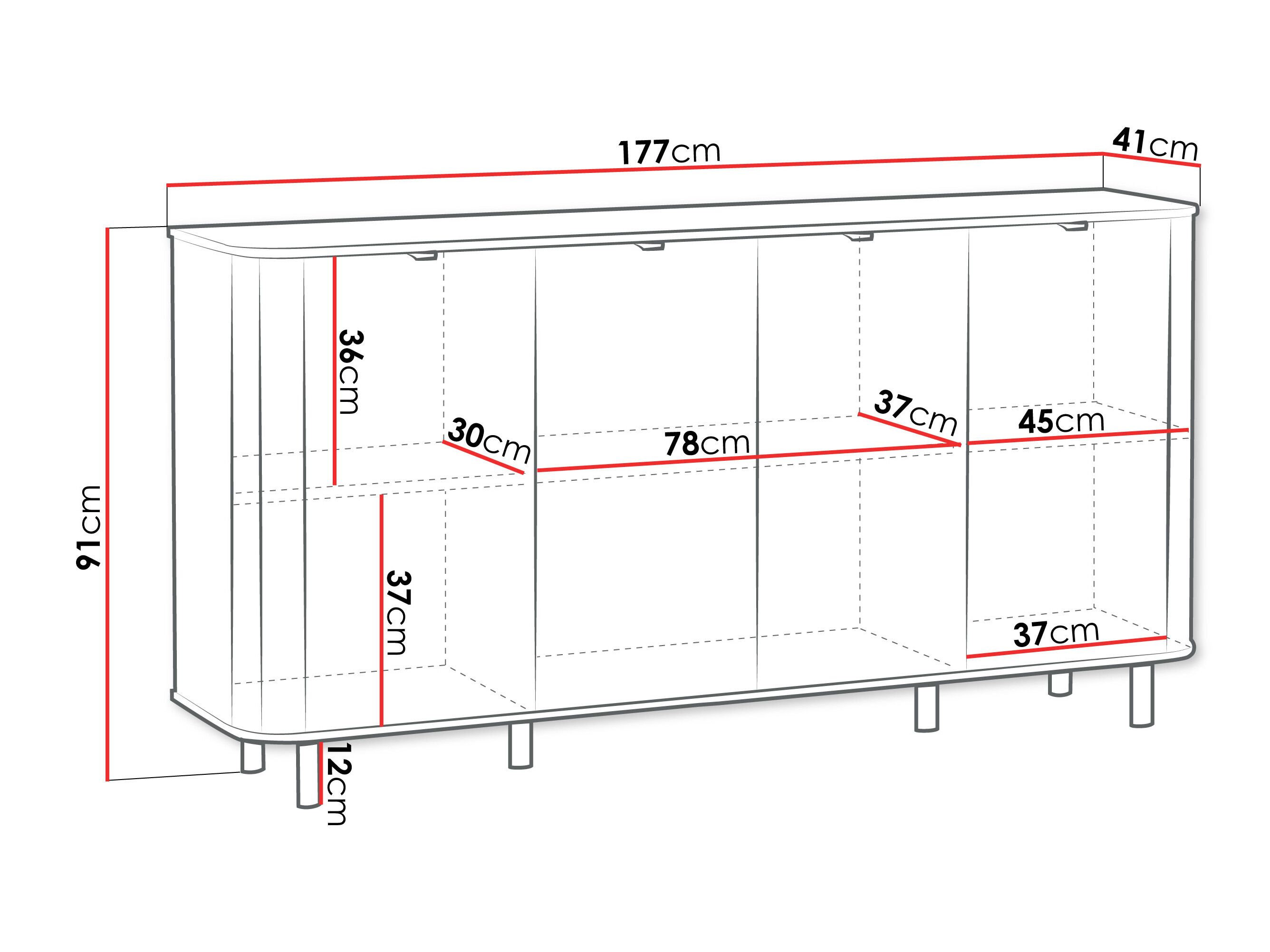 Buffet Larala 101 (Beige gris)