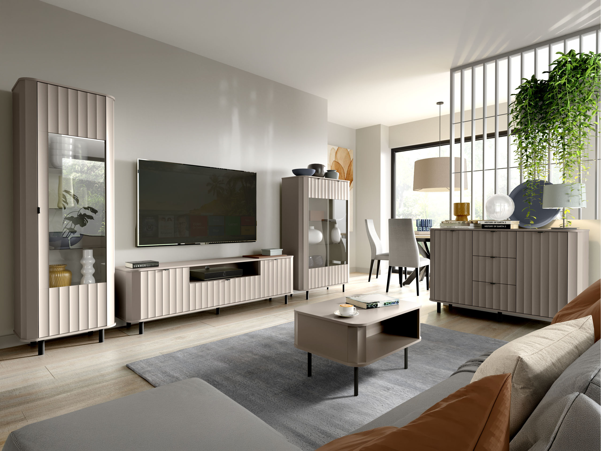 Meuble TV Larala 105 (Beige gris)