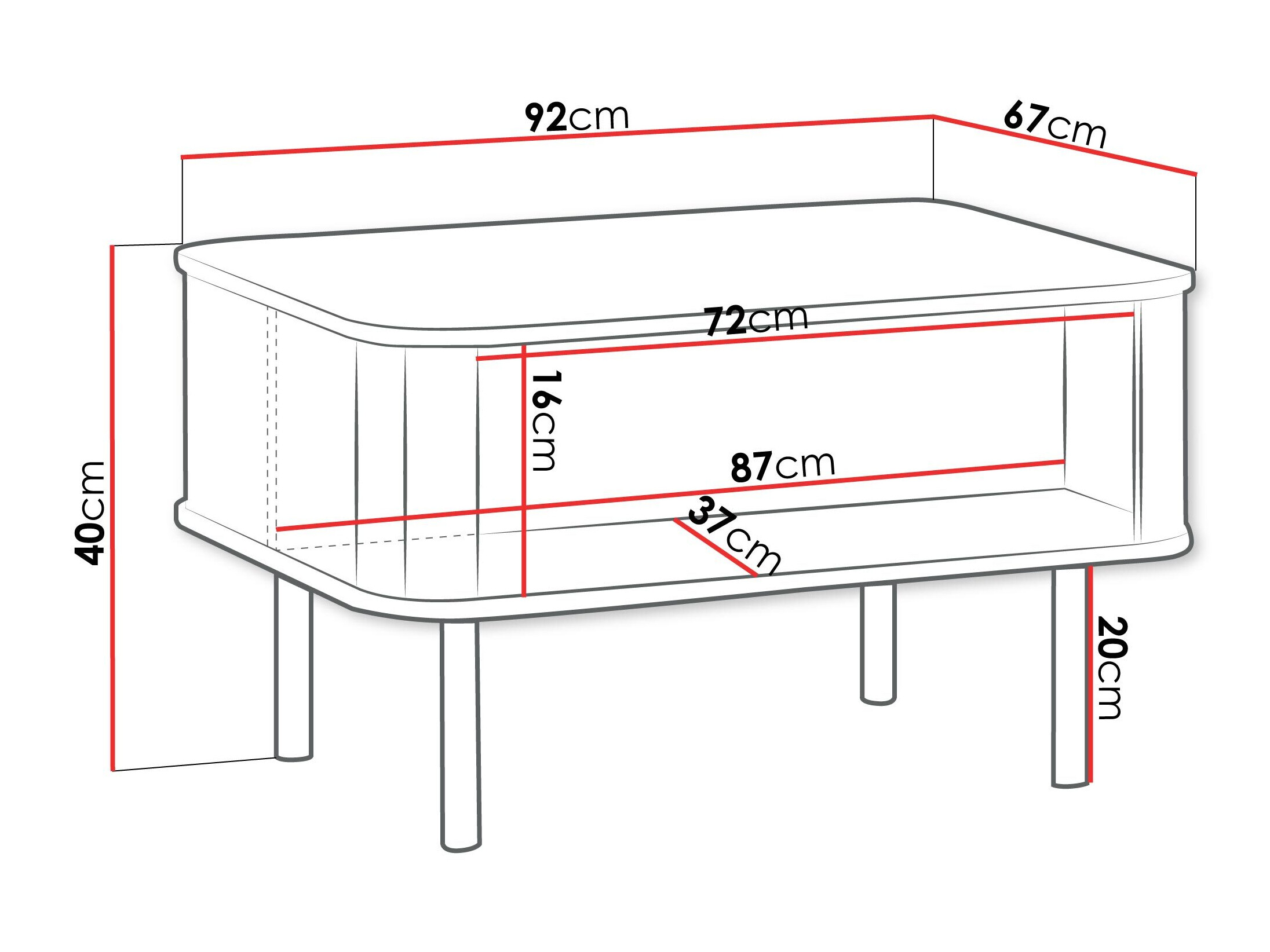 Table basse Larala 103 (Beige gris)