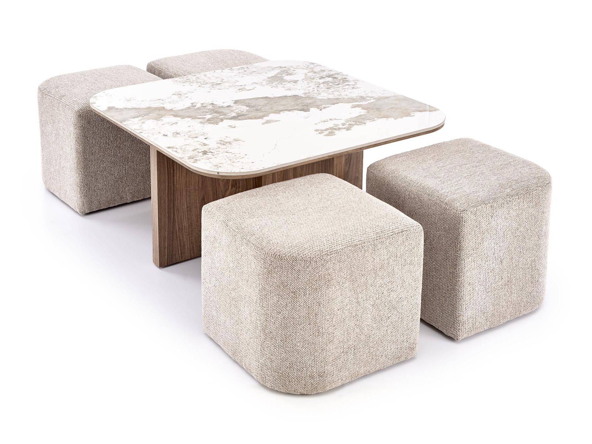 Table basse Houston 2220 Avec poufs