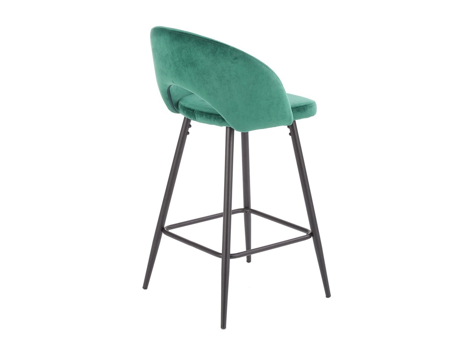 Chaise de bar mi-hauteur Houston 881 (Vert foncé + Noir)