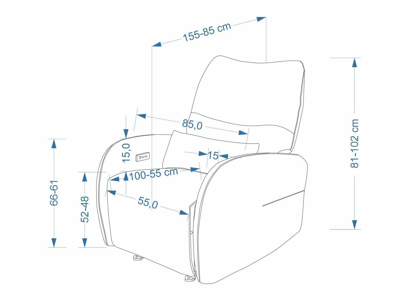 Fauteuil relax Houston 2226 (Maloy 31)