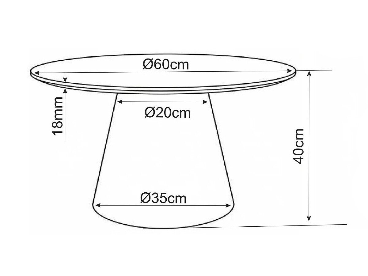 Table basse Detroit 1066 (Noyer foncé)