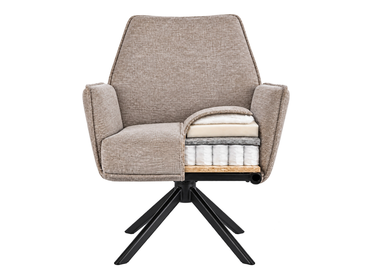 Chaise Detroit 423 (Gris foncé)