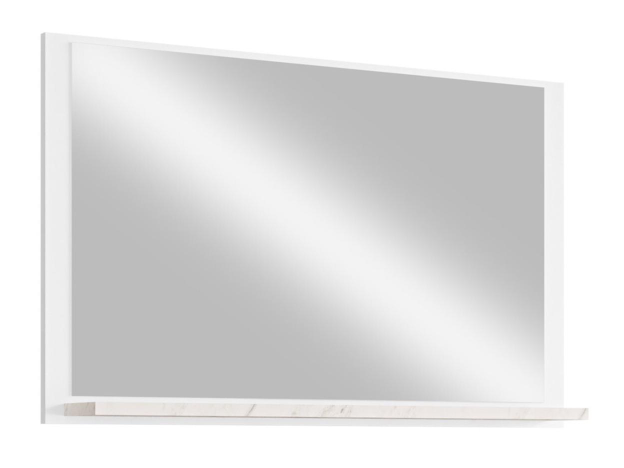 Miroir de salle de bain Salus (Blanc + Marbre blanc)