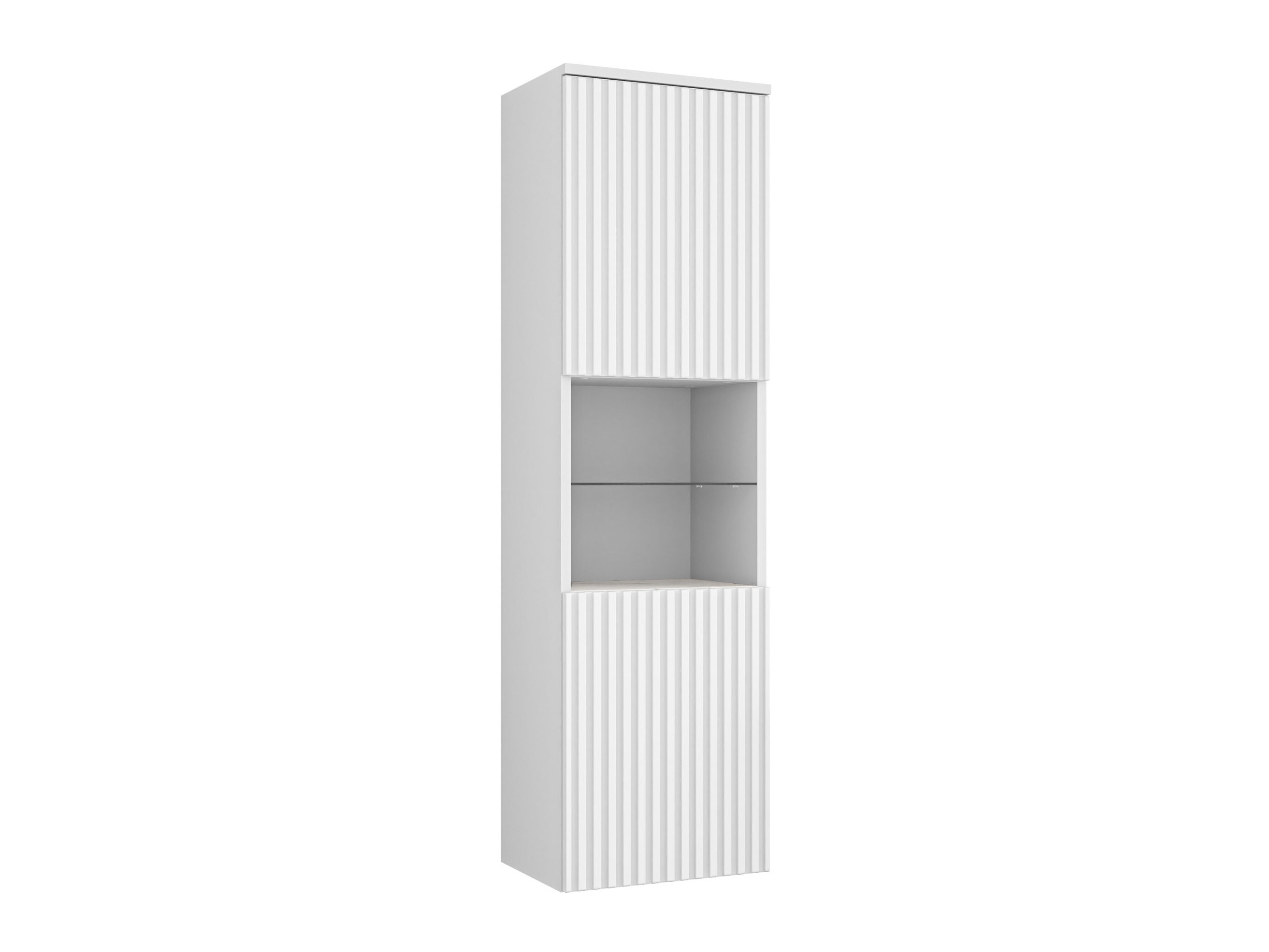 Armoire de salle de bain murale Nauta (Blanc + Marbre blanc)