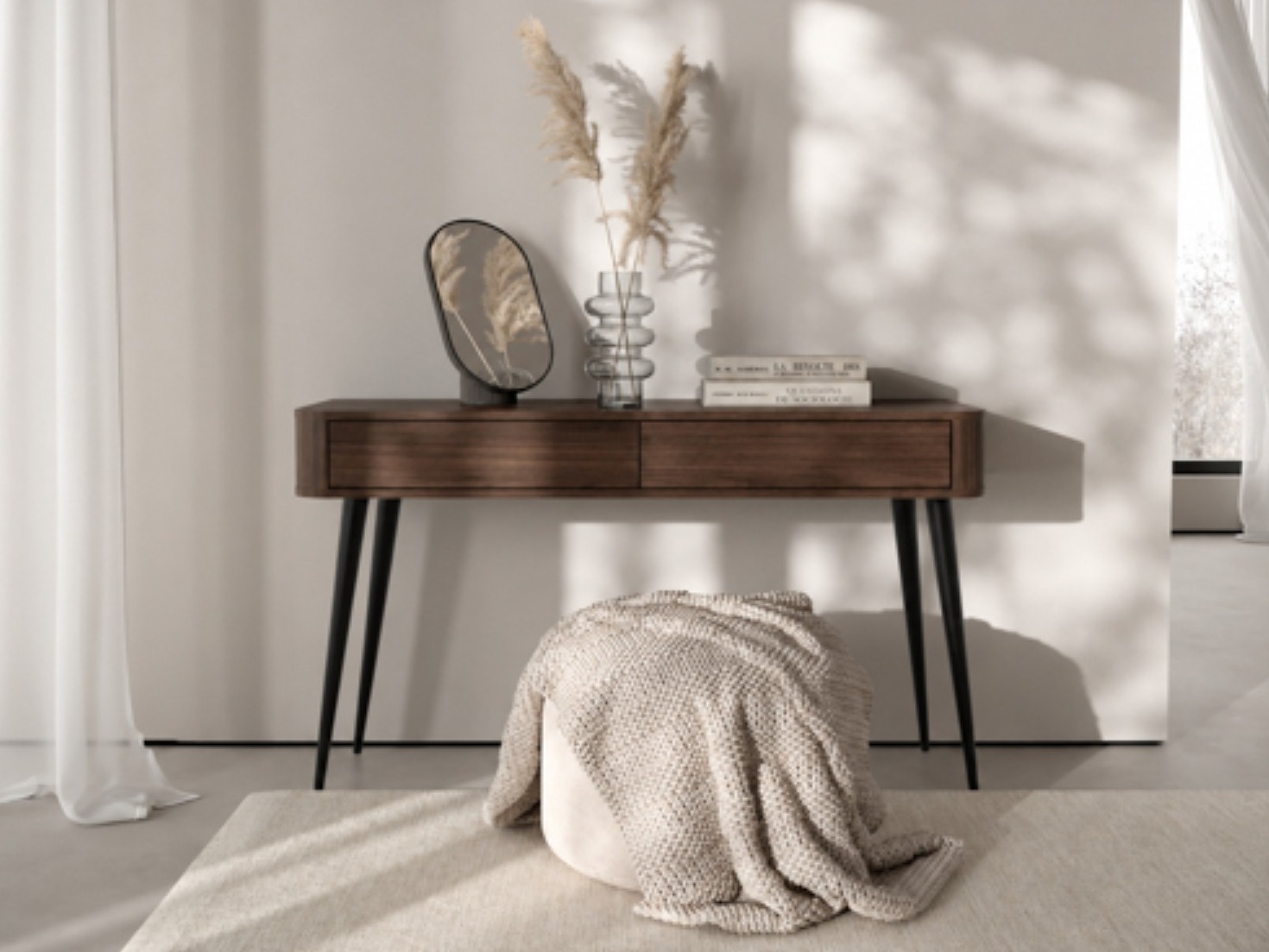 Console Belfera 103 (Noyer foncé)