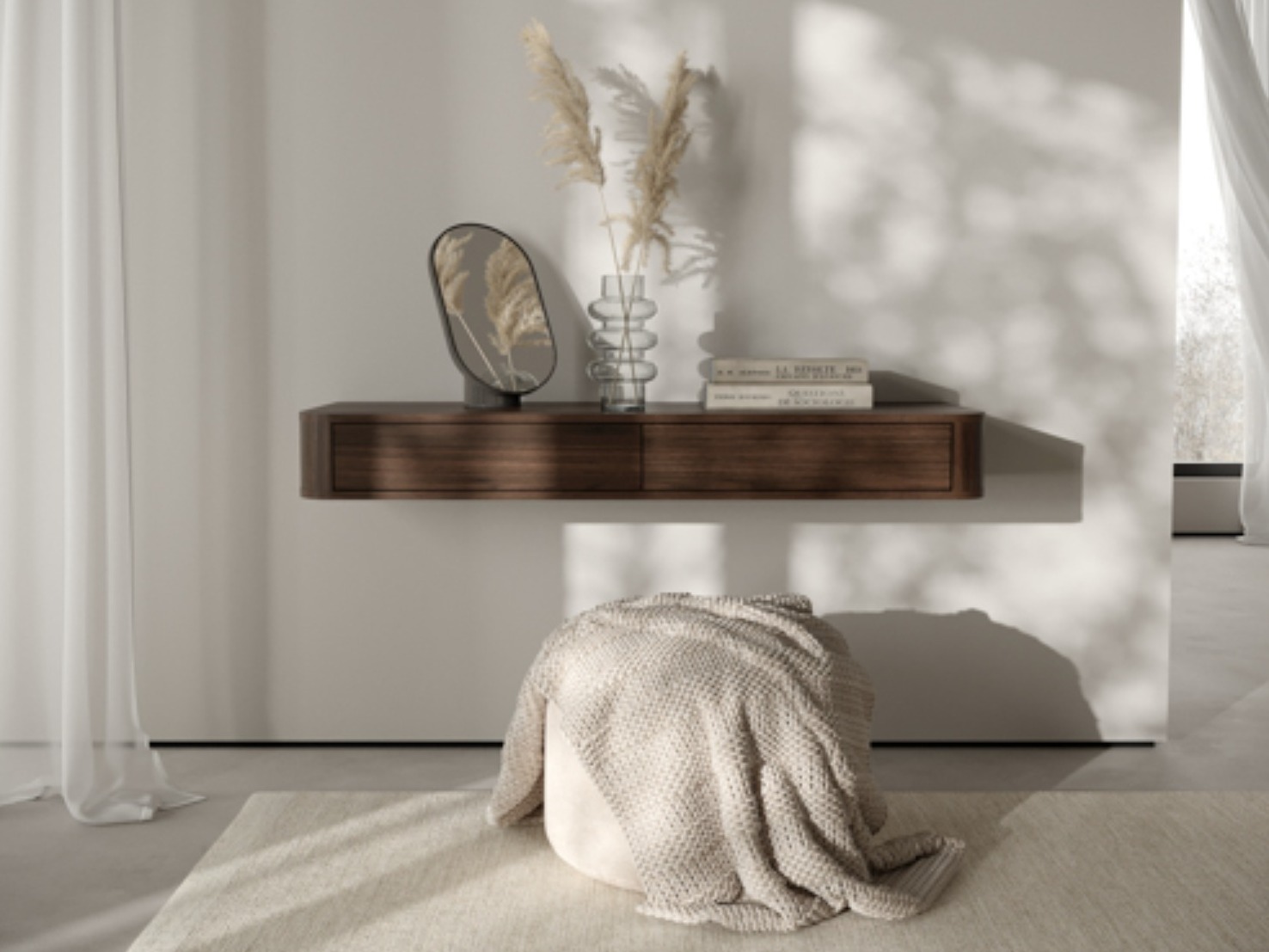 Console Belfera 104 (Noyer foncé)