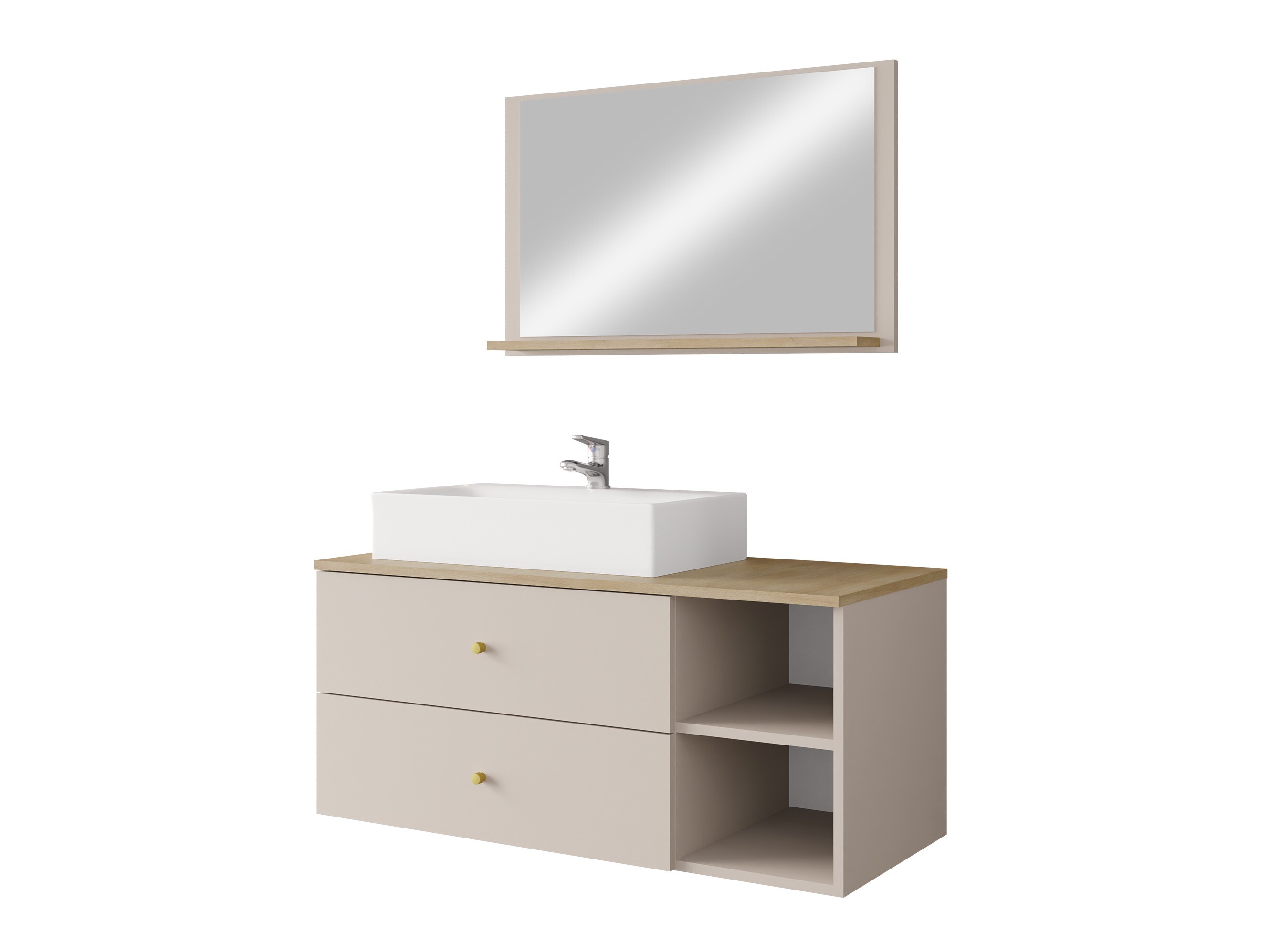 Ensemble de salle de bain Salus I (Cachemire + Chêne Cremona)