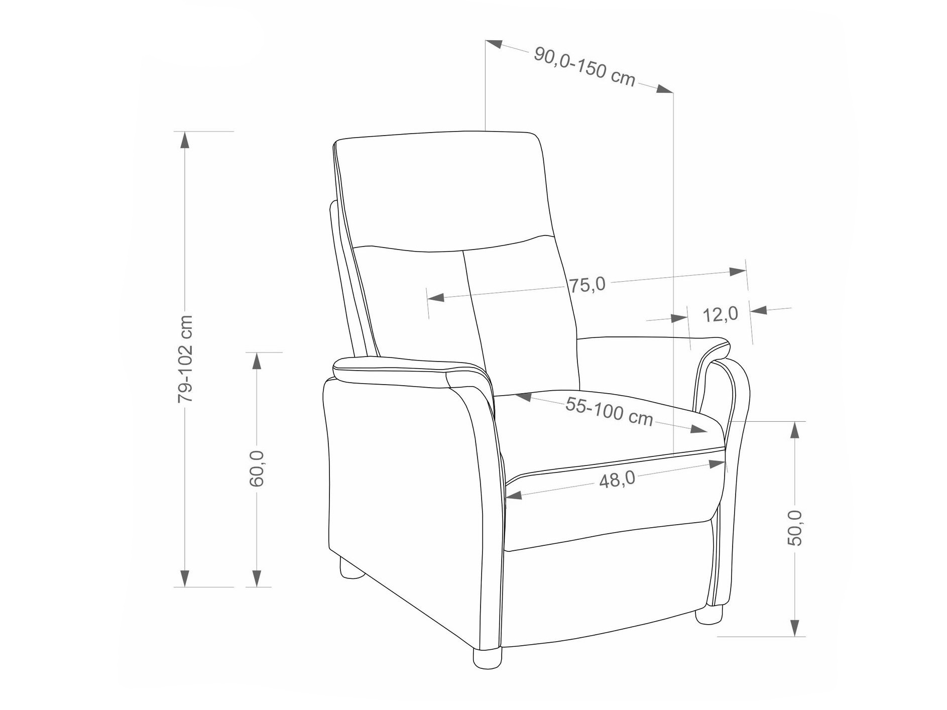 Fauteuil relax Houston 2229 (Beige)