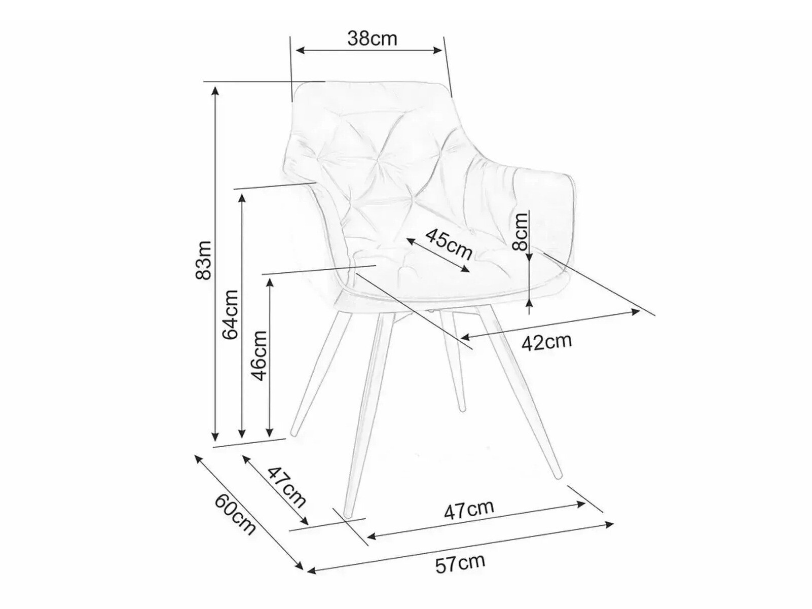 Chaise Detroit 1077 (Leo 32)