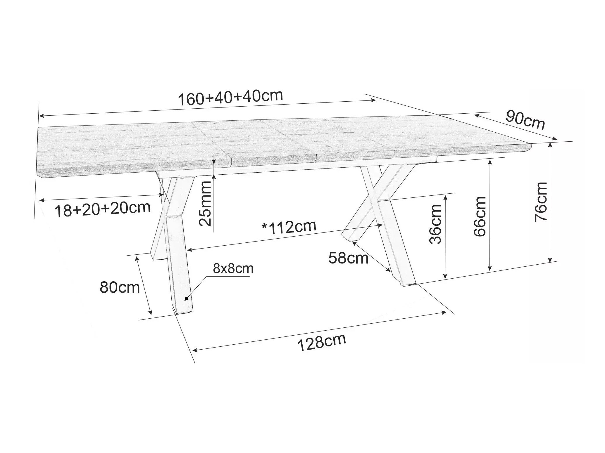 Table Detroit 1078 (Chêne)