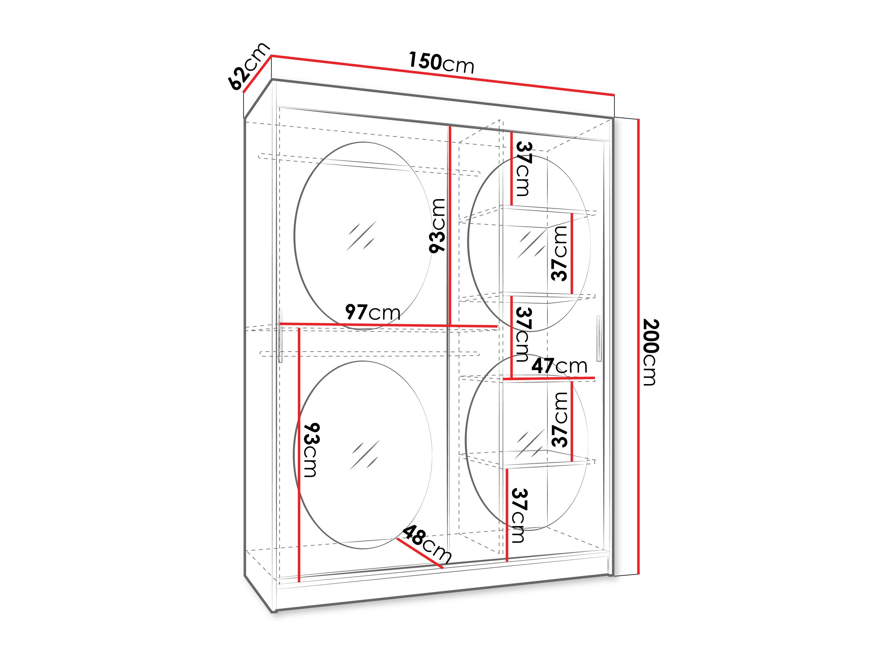 Armoire Hartford 527 (Noir)
