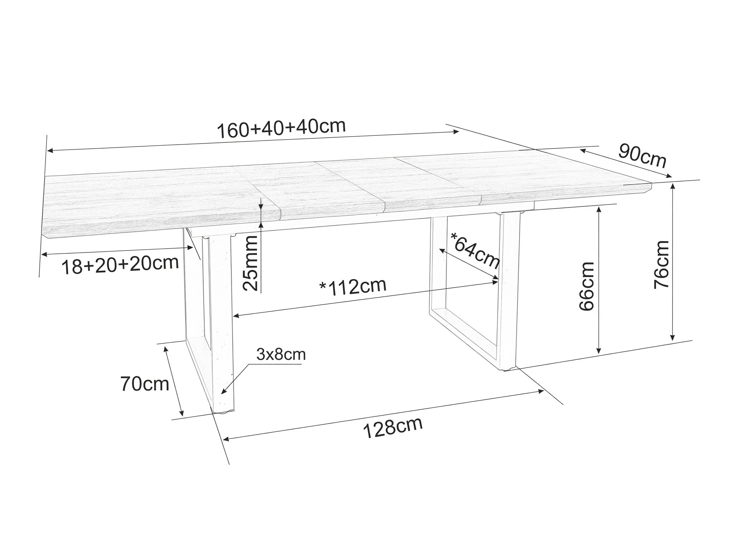 Table Detroit 1079 (Chêne)