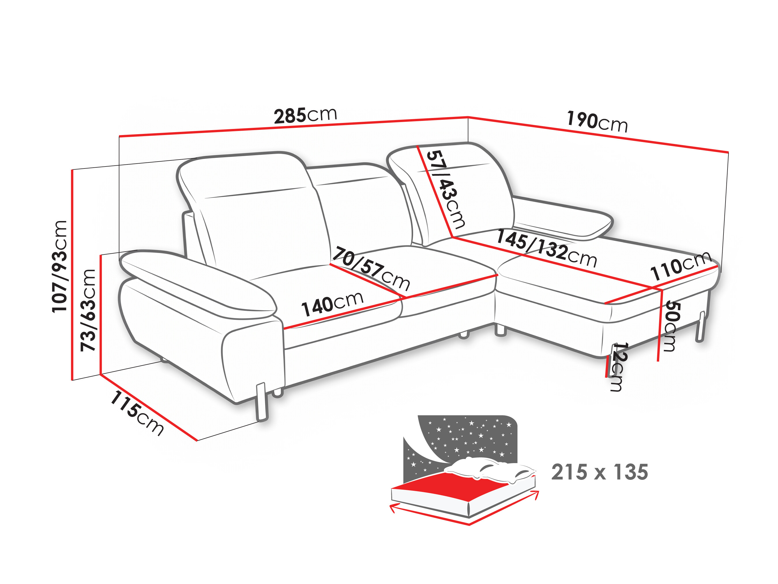 Canapé d'angle Margate 143 (Toro 35)