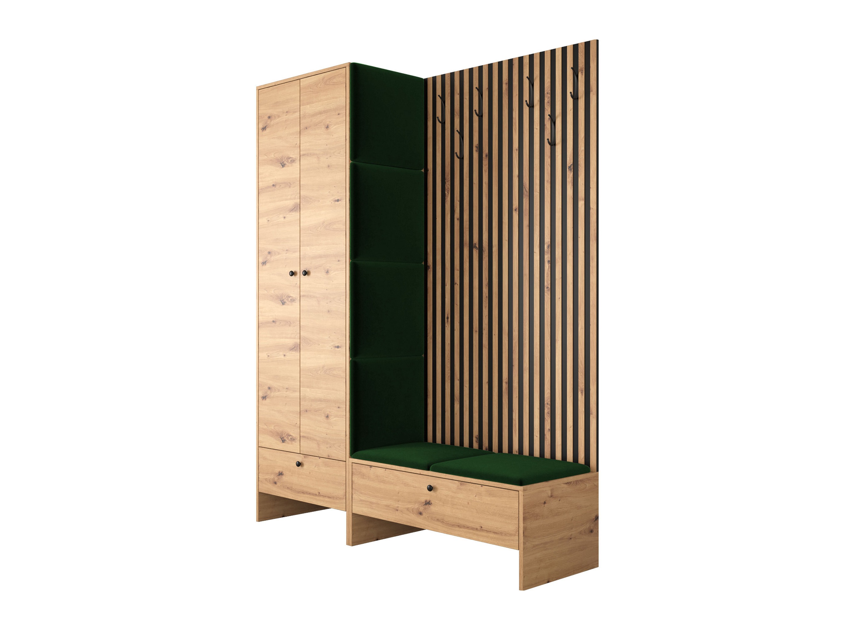 Ensemble de meubles d’entrée Donio III (Chêne Artisan + Polo 889)