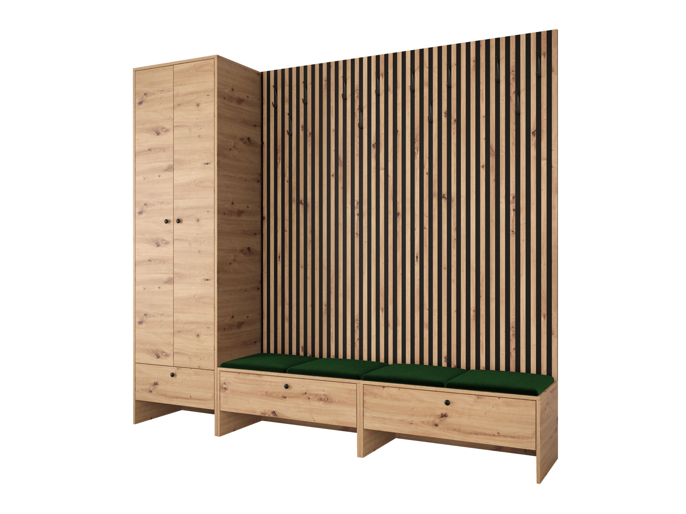 Ensemble de meubles d’entrée Donio VI (Chêne Artisan + Polo 889)