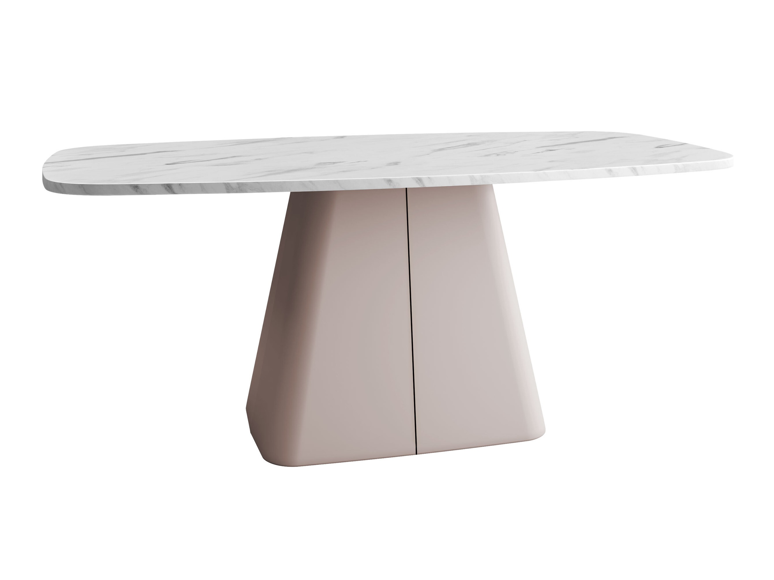 Table basse Oswego 158 (Marbre blanc + Cachemire)