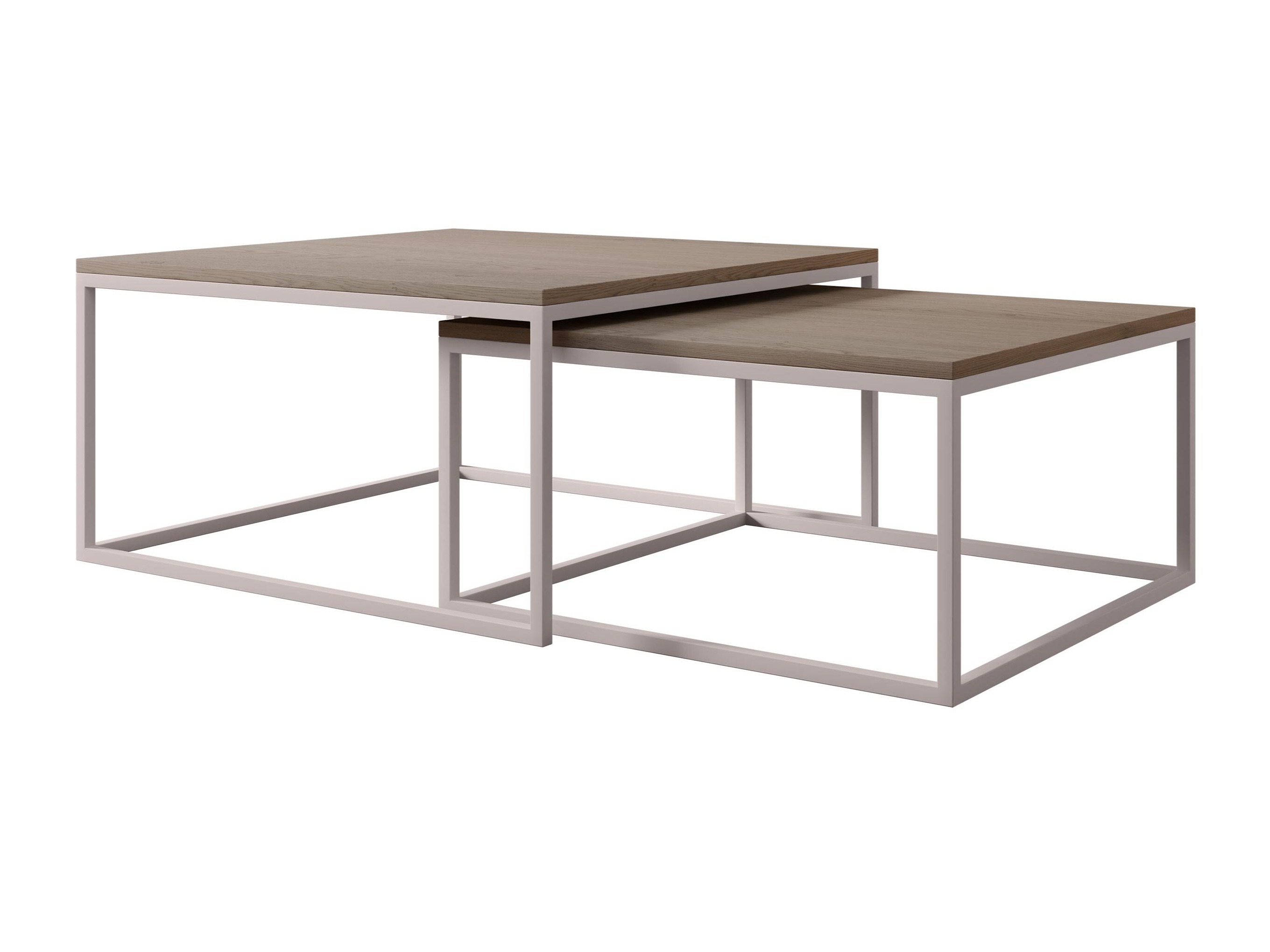 Ensemble tables basses Oswego 133 (Clair bois + Cachemire)