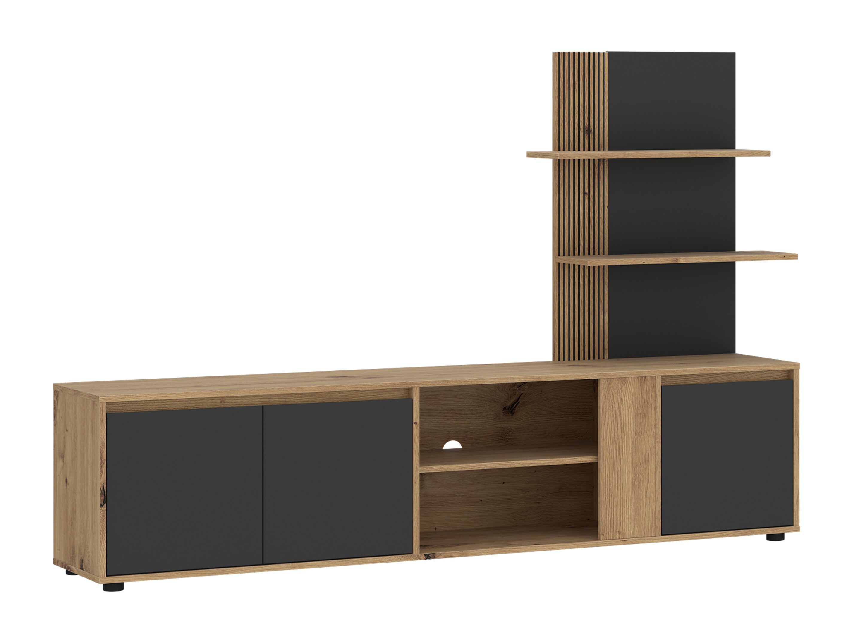 Meuble TV Torcavi 101 (Anthracite + Chêne Artisan)