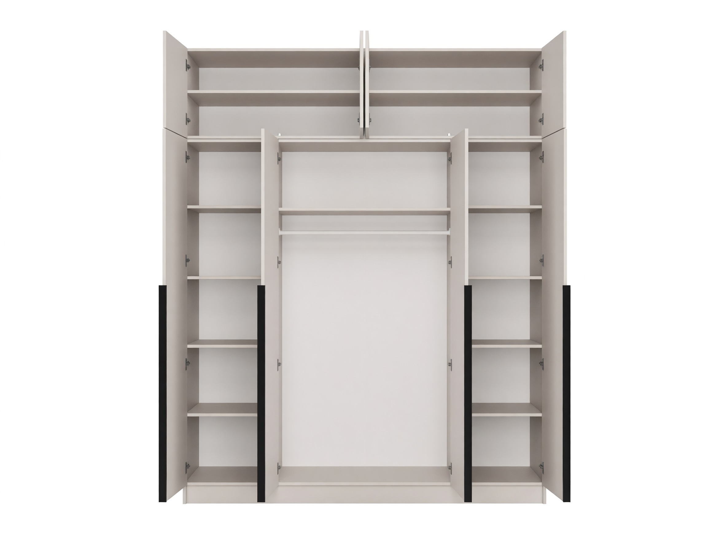 Armoire Mandeville 400 (Cachemire + Noir)