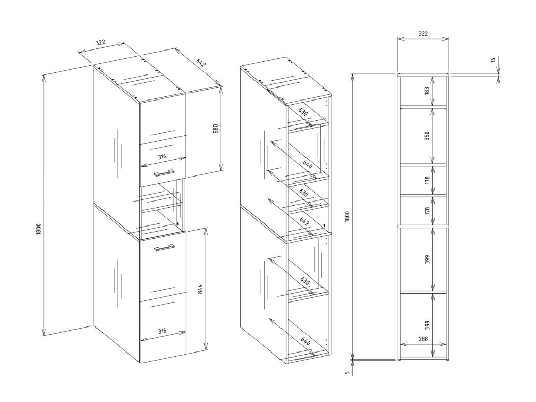 Armoire de bain à poser Balelbo 118