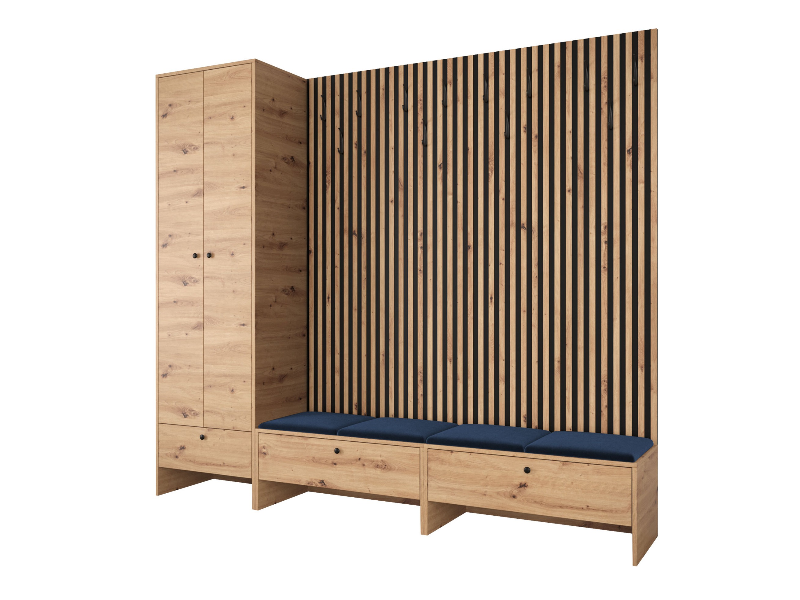 Ensemble de meubles d’entrée Donio VI (Chêne Artisan + Polo 891)