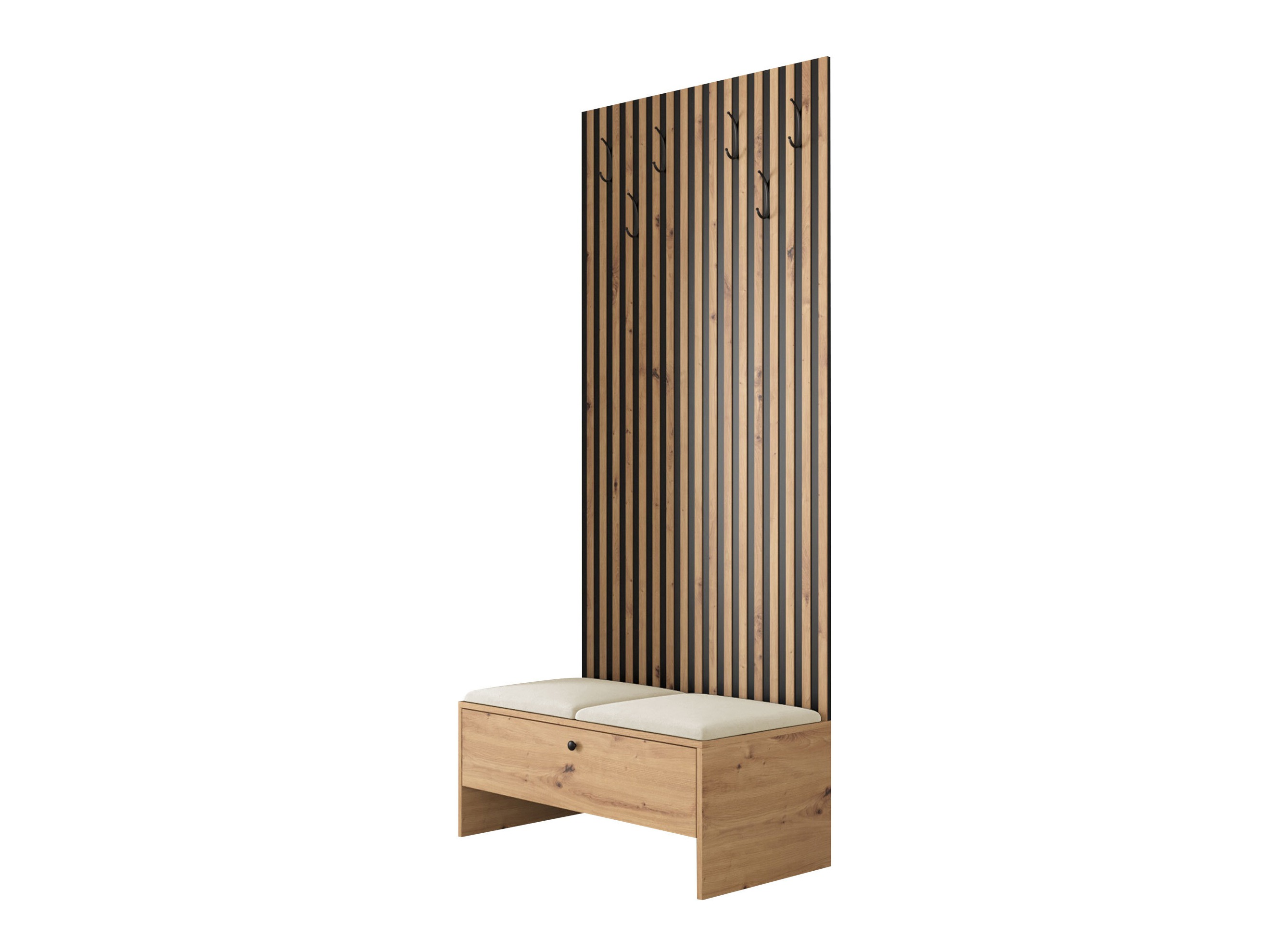 Meuble d'entrée Donio IV (Chêne Artisan + Polo 872)
